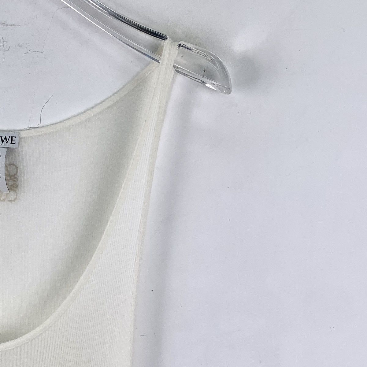 Loewe Loewe White Logo Embroidered Knitted Camisole Dress K26WX Size M / US 6-8 / IT 42-44 - 3 Thumbnail