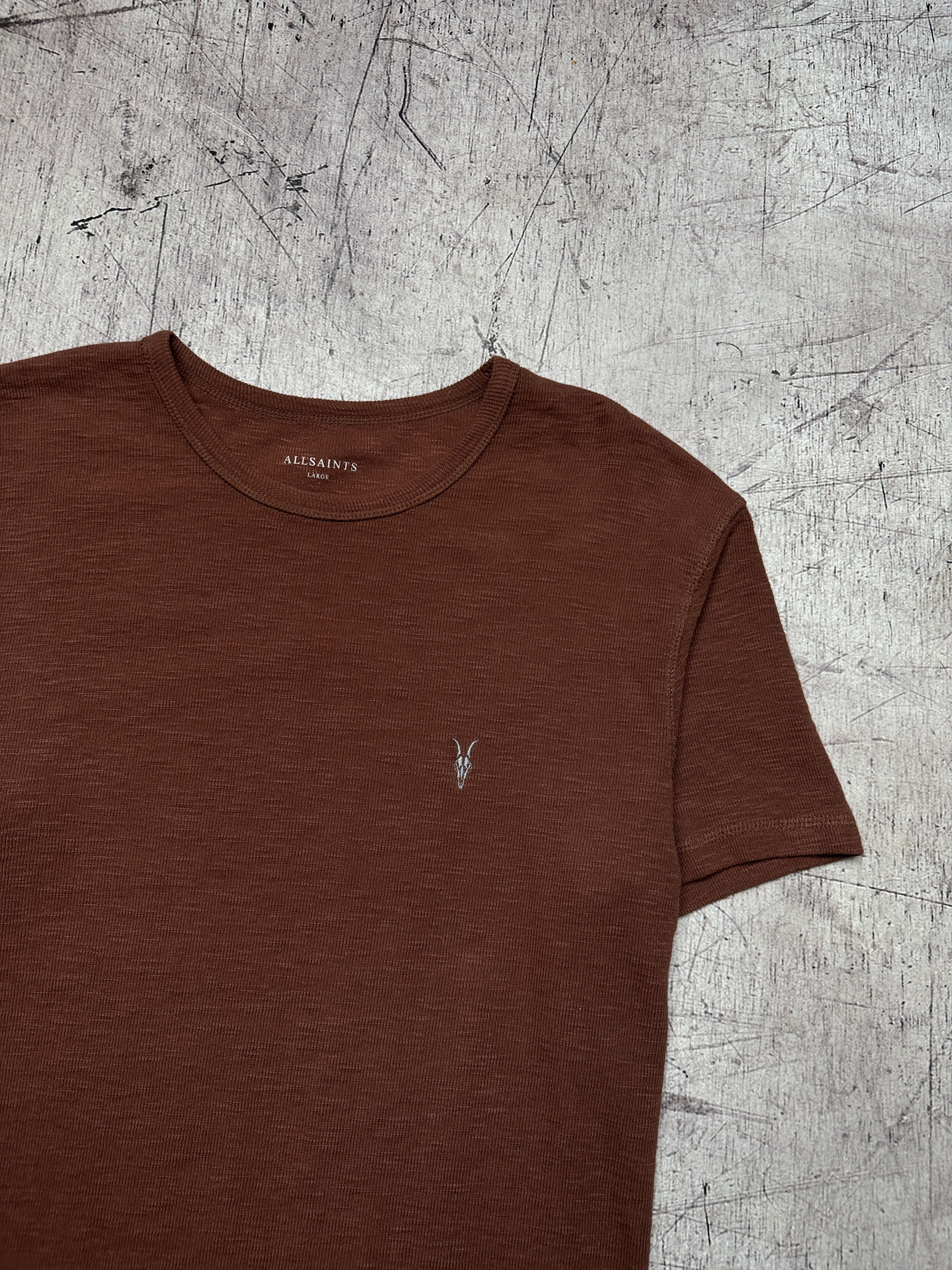 Allsaints Allsaints Mens Esum SS Crew Neck Heavy Cotton T-Shirt Size US L / EU 52-54 / 3 - 2 Thumbnail