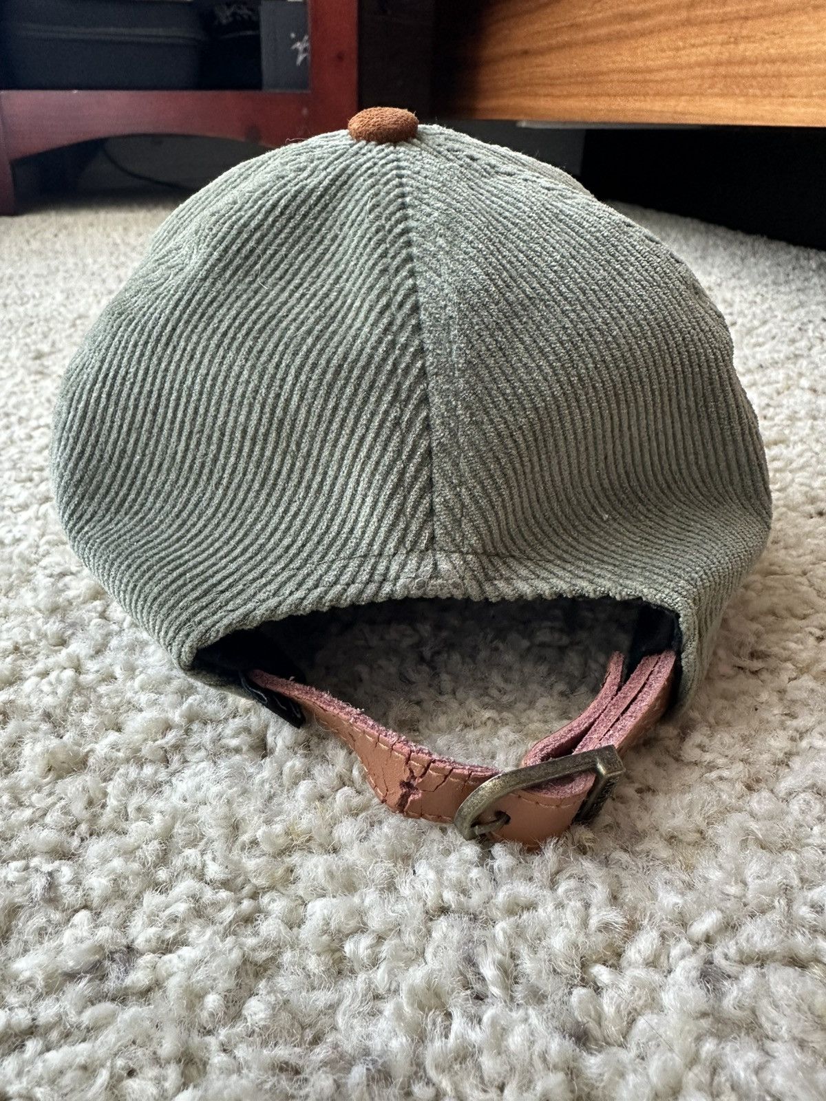 I Love Ugly U Porter Cap Moss Green Suede Size ONE SIZE - 7 Thumbnail