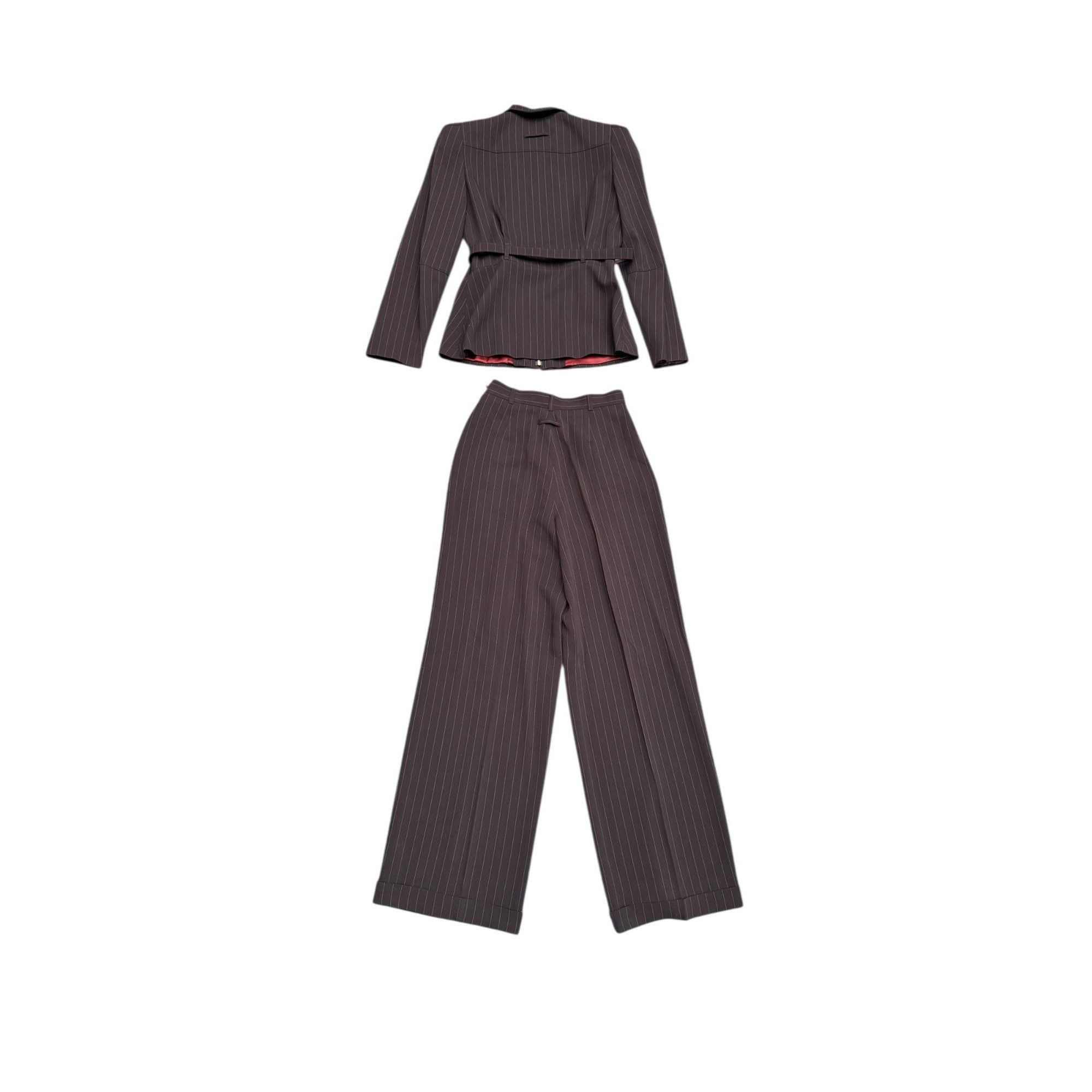 Jean Paul Gaultier SS 1995 Brown Pinstripe Suit Size XS / US 0-2 / IT 36-38 - 5 Thumbnail