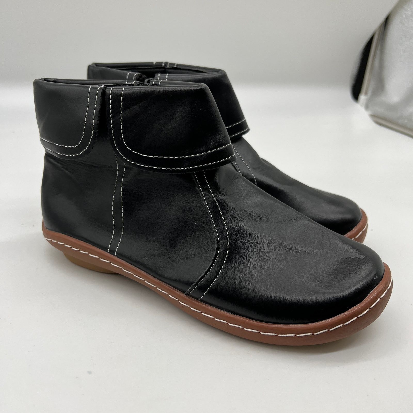 Other Fashion Womens Ankle Boot Comfortable Slip On Flat Booties Size US 9 / IT 39 - 3 Thumbnail