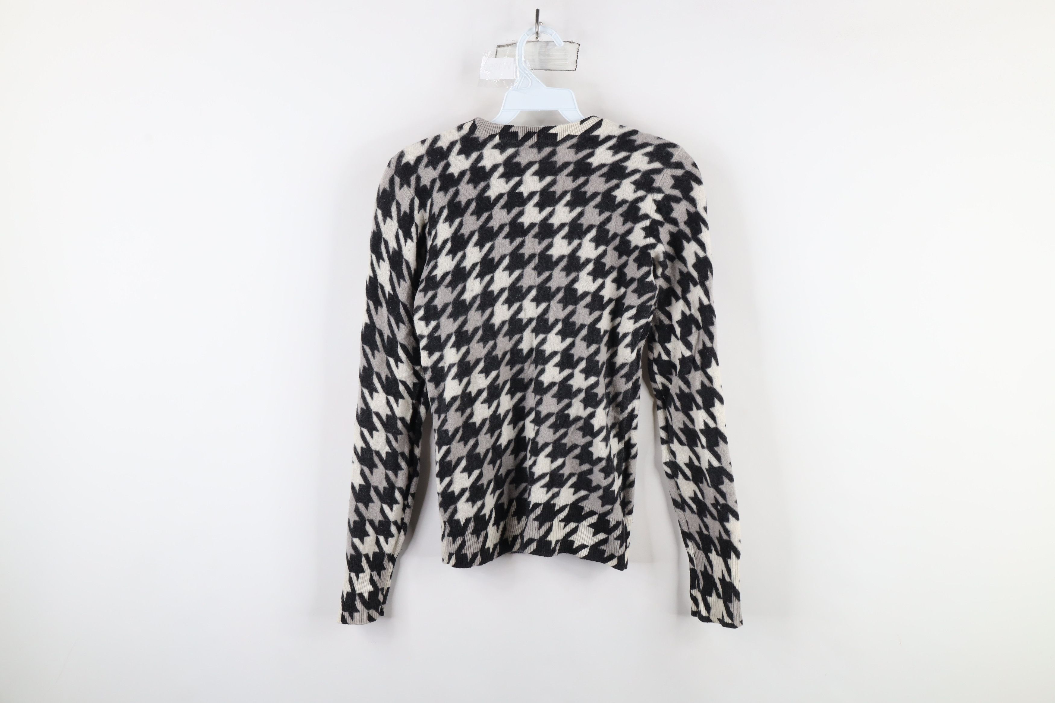 Equipment × Vintage Equipment Femme Distressed Houndstooth Cashmere Knit Sweater Size S / US 4 / IT 40 - 7 Thumbnail