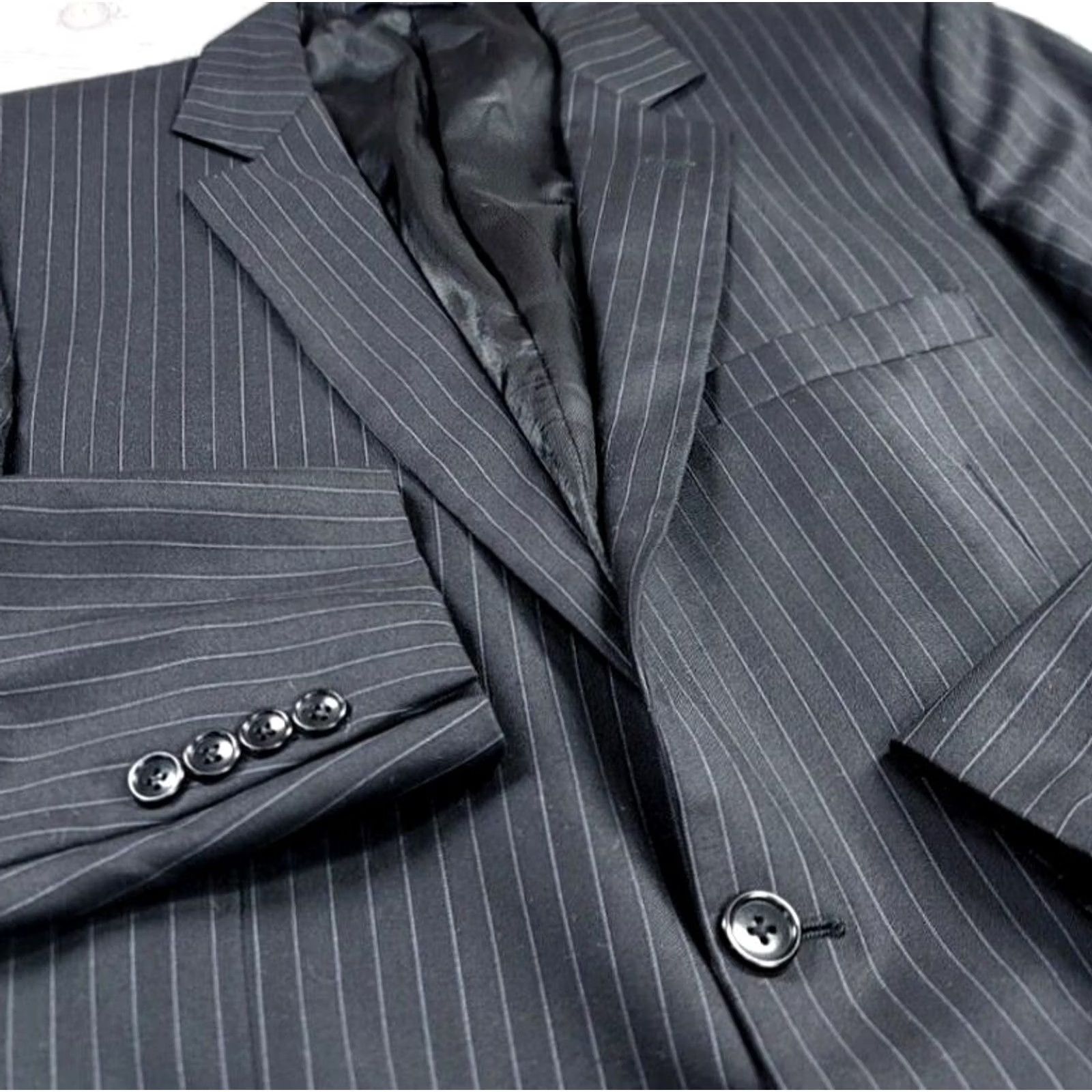Brooks Brothers Brooks Brothers Fitzgerald Loro Piana Mens 41L Black Pin Stripe Blazer Italy Size 42R - 7 Thumbnail