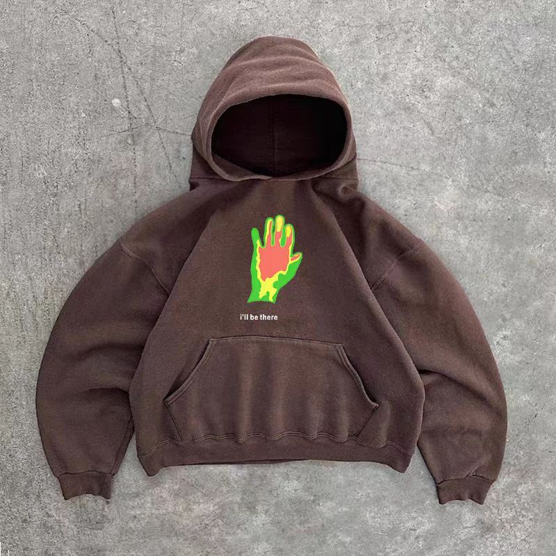 Japanese Brand Brown retro palm pattern hoodie y2k Size US M / EU 48-50 / 2 - 1 Thumbnail