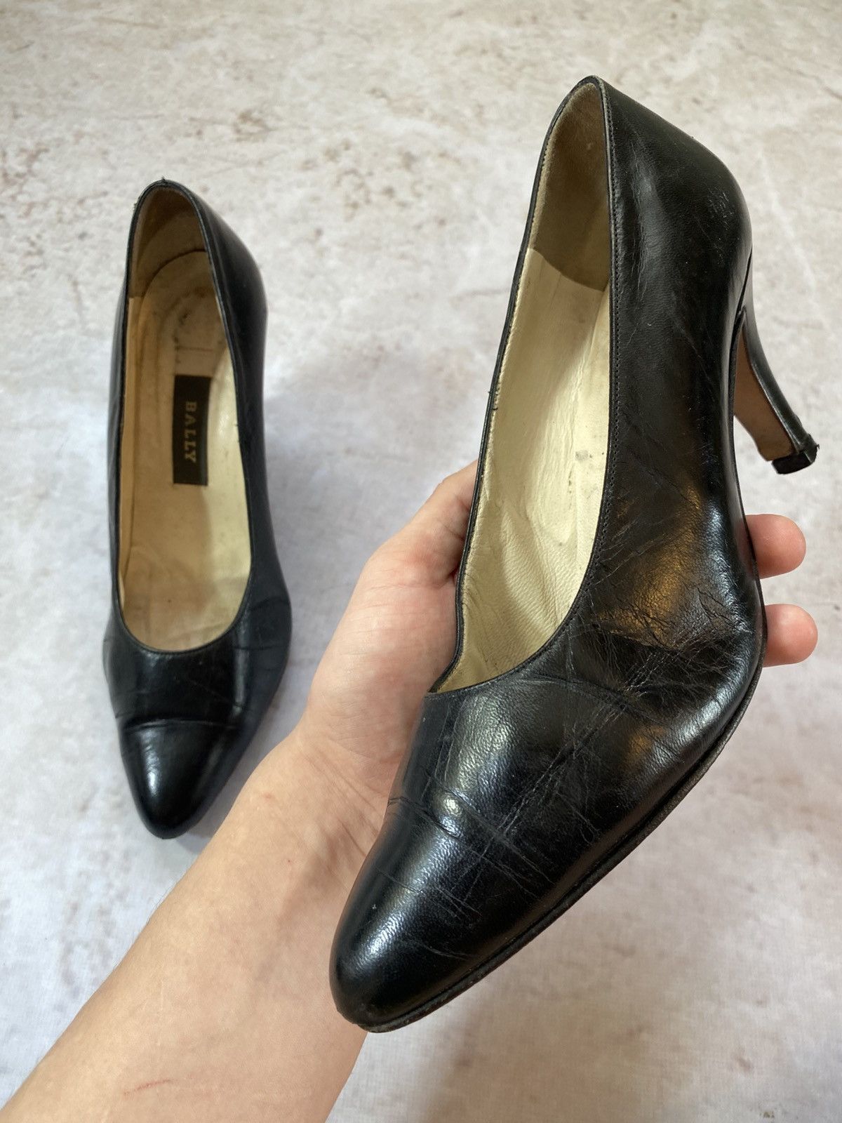 Bally × Vintage Vintage Bally Leather heels shoes Luxury Balenciaga style Size US 5.5 / IT 35.5 - 2 Thumbnail