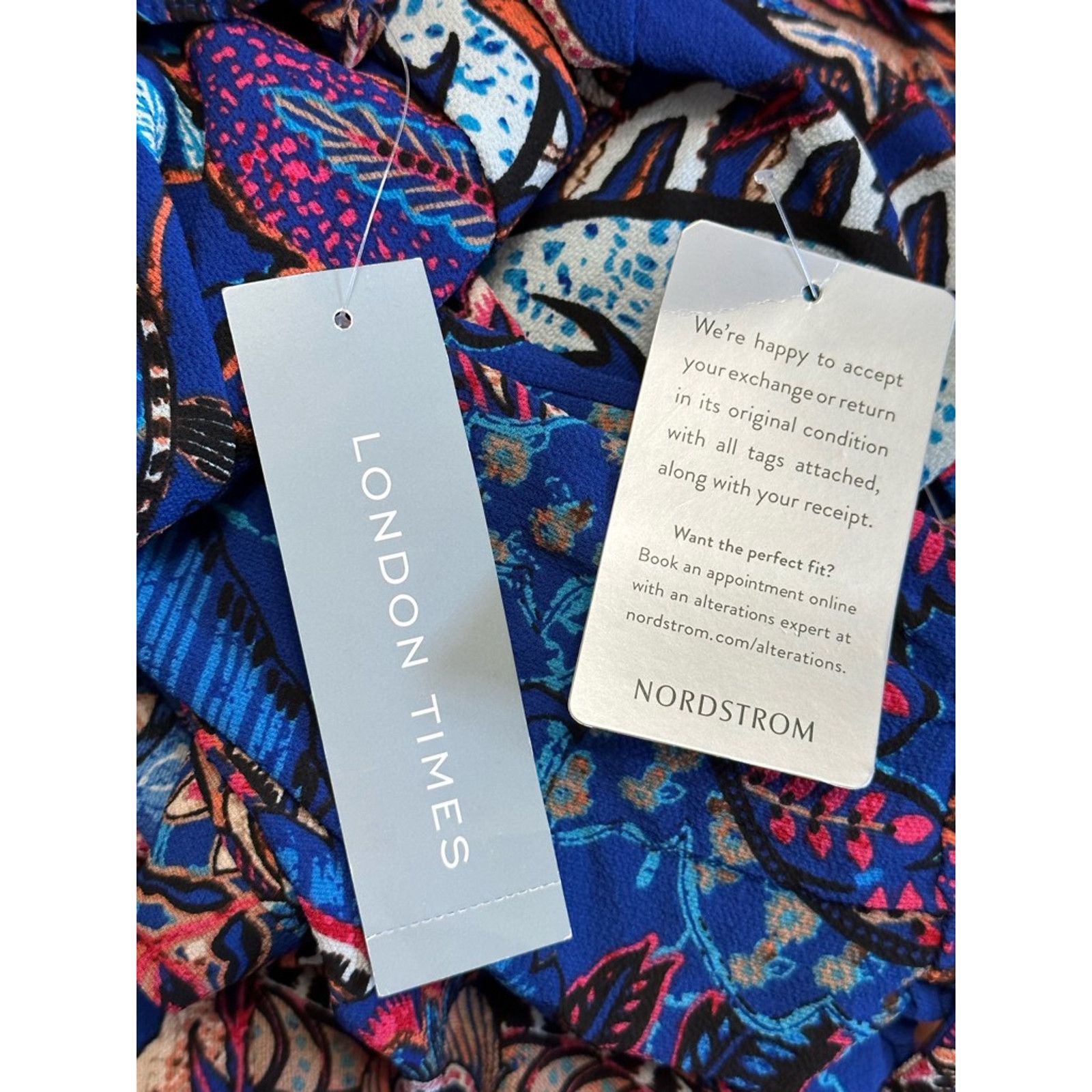 Other London Times ALine Dress Boho Belted Waist Multicolor 6 NWOT Size M / US 6-8 / IT 42-44 - 9 Thumbnail
