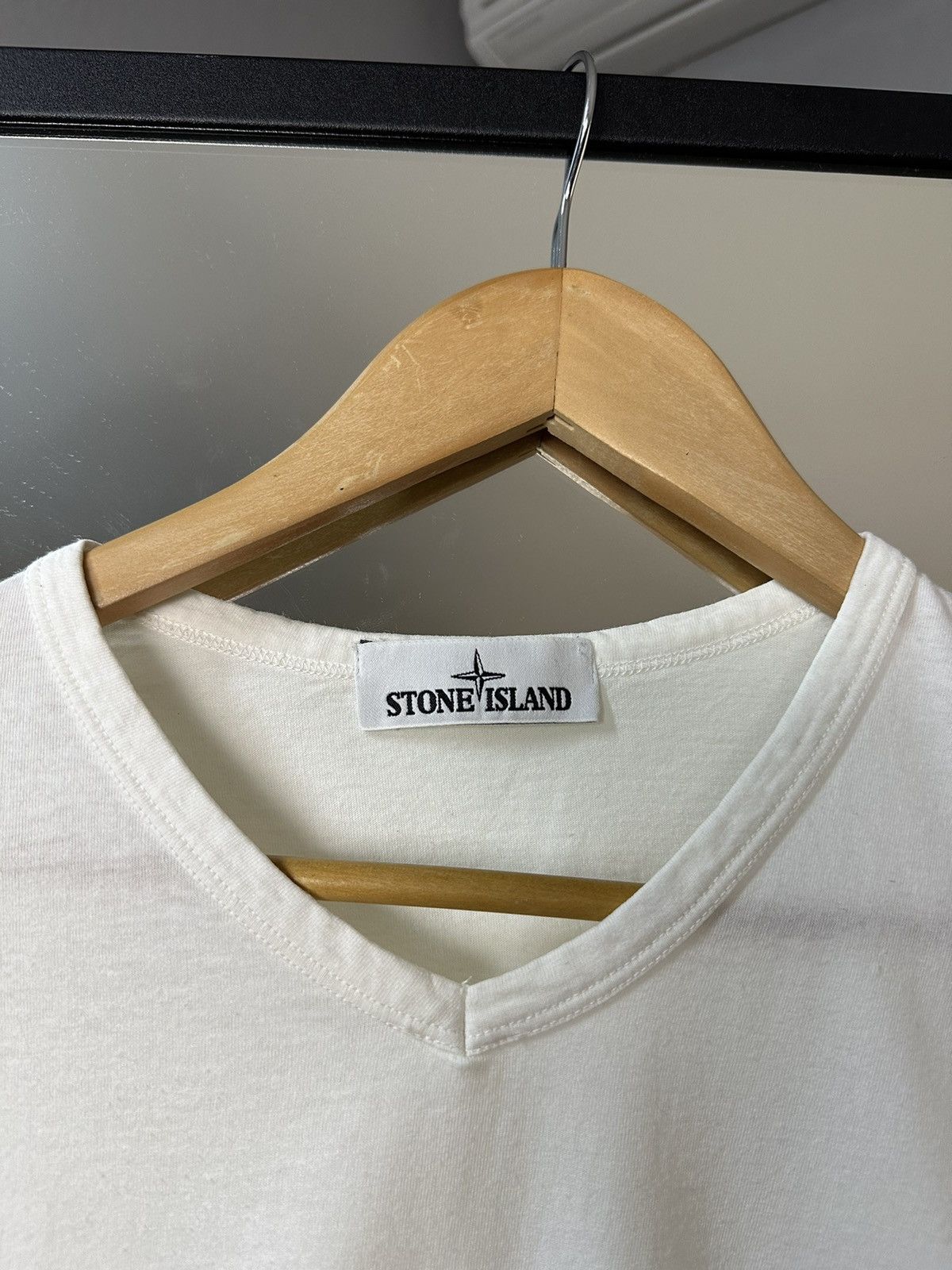 Vintage Stone Island Patch Logo White T-Shirt Arcvhical
