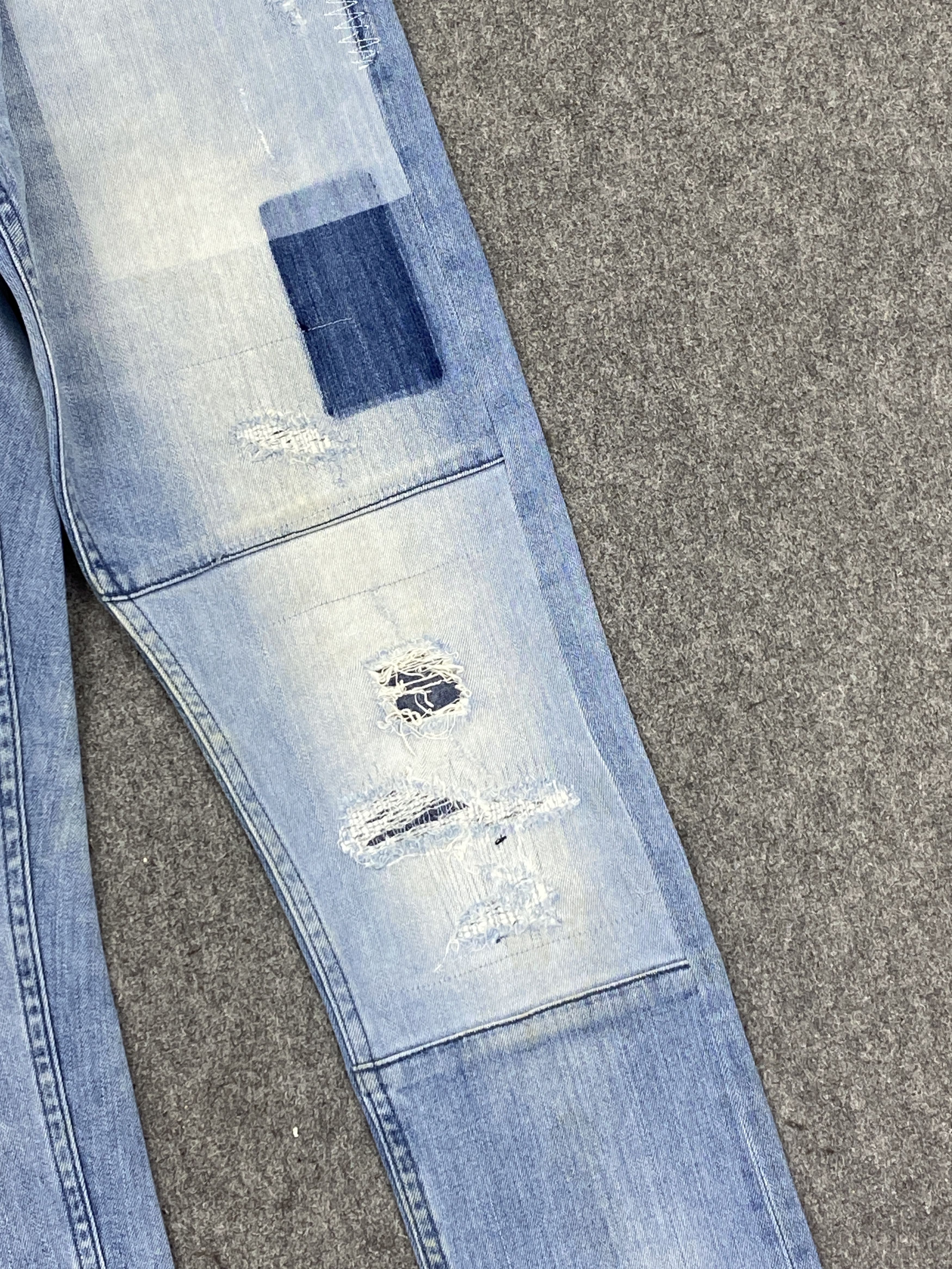 Japanese Brand Vintage Bayflow Denim Patches Skinny Jeans DP2720 Size US 30 / EU 46 - 12 Thumbnail