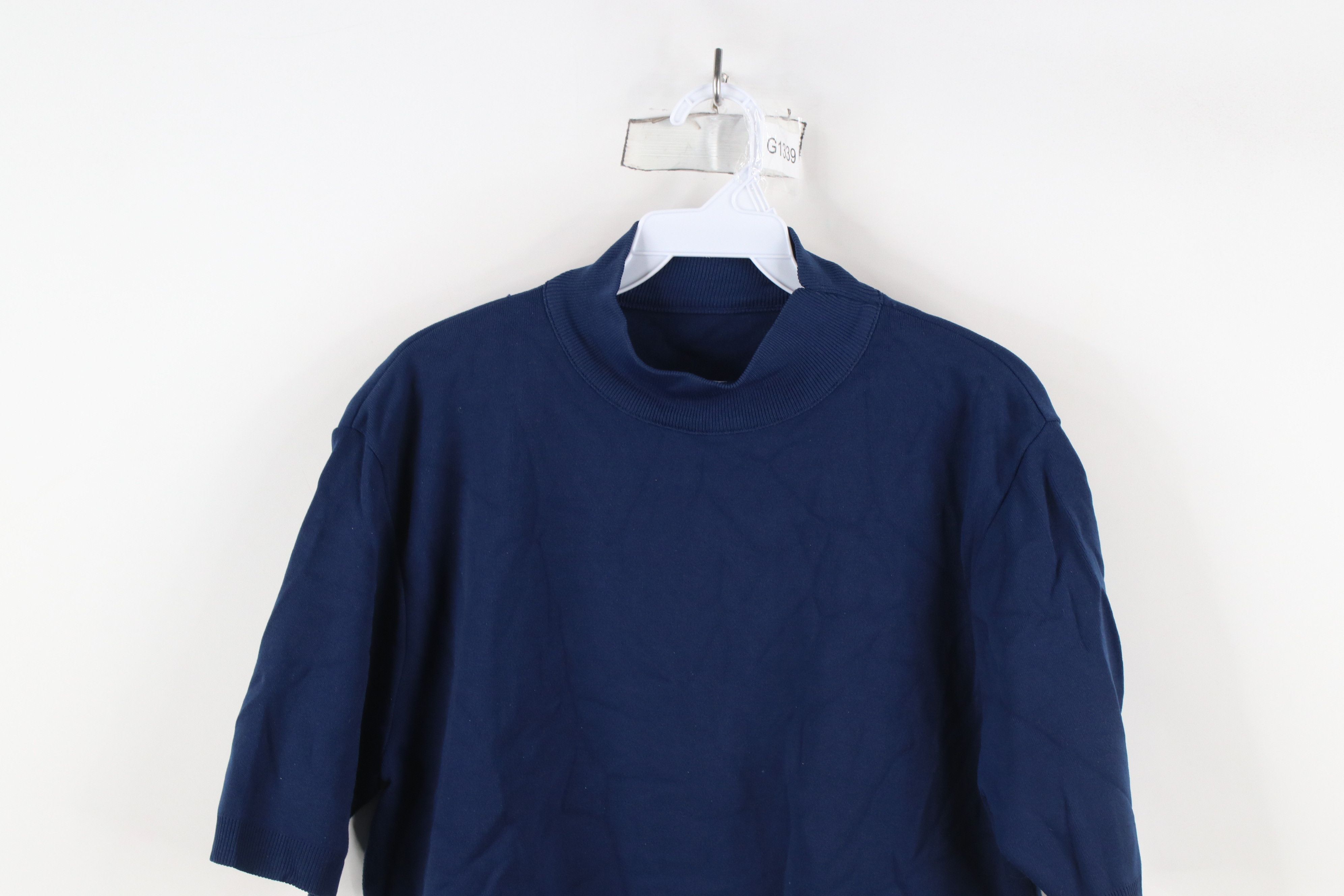 Vintage Vintage 50s 60s Ban Lon Short Sleeve Mock Neck T-Shirt USA Size US M / EU 48-50 / 2 - 2 Thumbnail