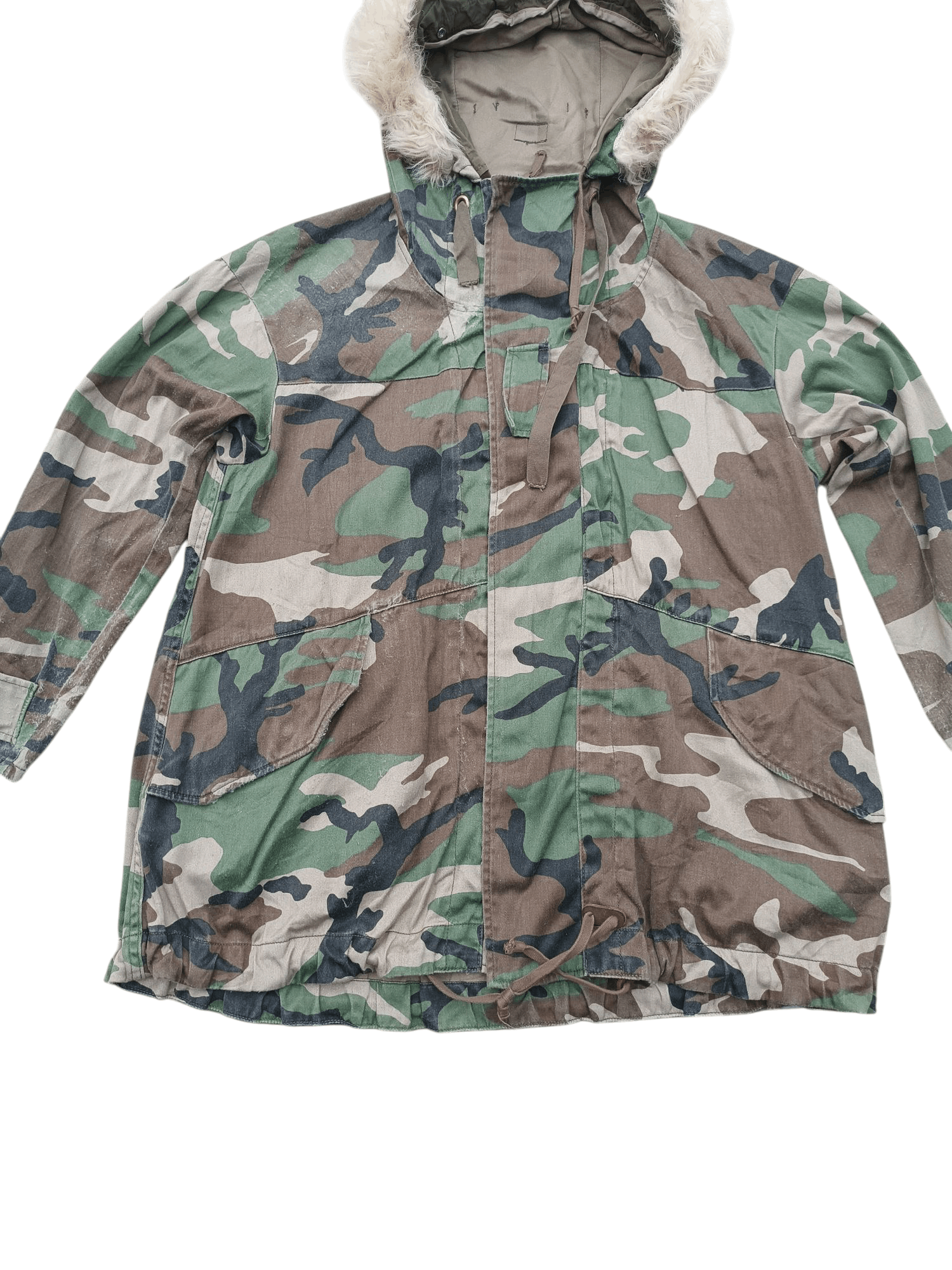 Vintage Vintage 🔥 RNA Inc Military Camo Fur Hoodie Jacket FR007 Size US L / EU 52-54 / 3 - 6 Thumbnail