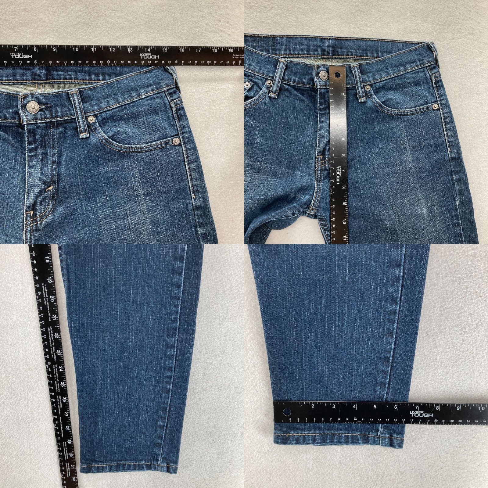 Levi's Levi's 511 Jeans Mens 30x32 Slim Fit Straight Leg Dark Blue Stretch Denim Grunge Jeans Size US 30 / EU 46 - 8 Thumbnail