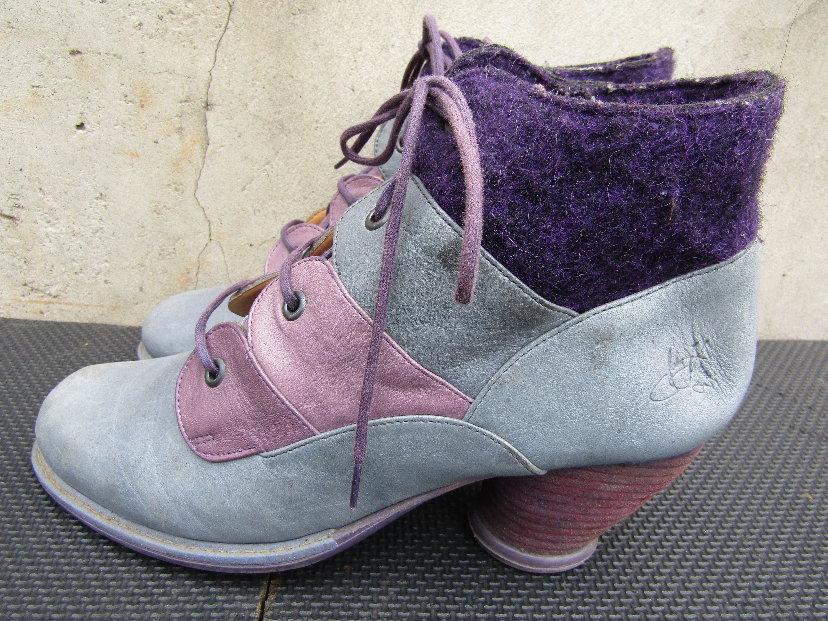 John Fluevog John Fluevog Multicolor leather Tatiana heel Lace up Size US 11 / IT 41 - 1 Thumbnail