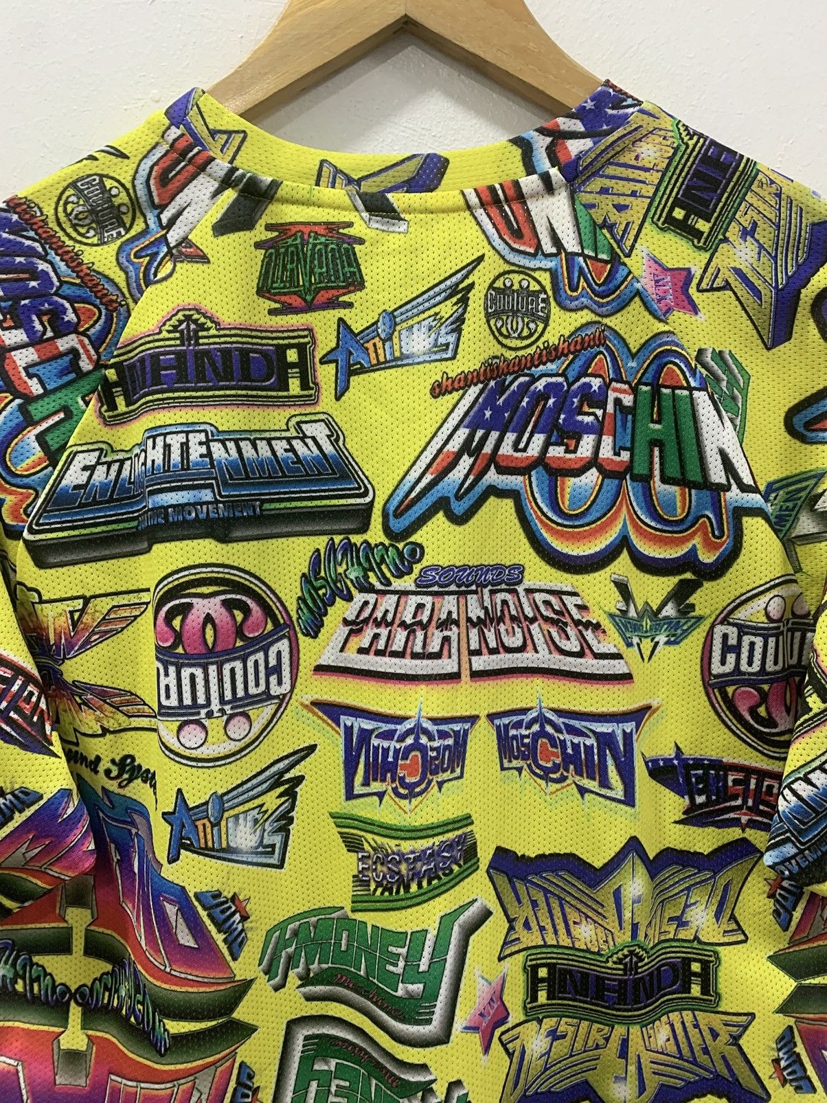 Moschino MOSCHINO COUTURE AOP - MULTI LOGO MESH TOP Size US XS / EU 42 / 0 - 8 Thumbnail