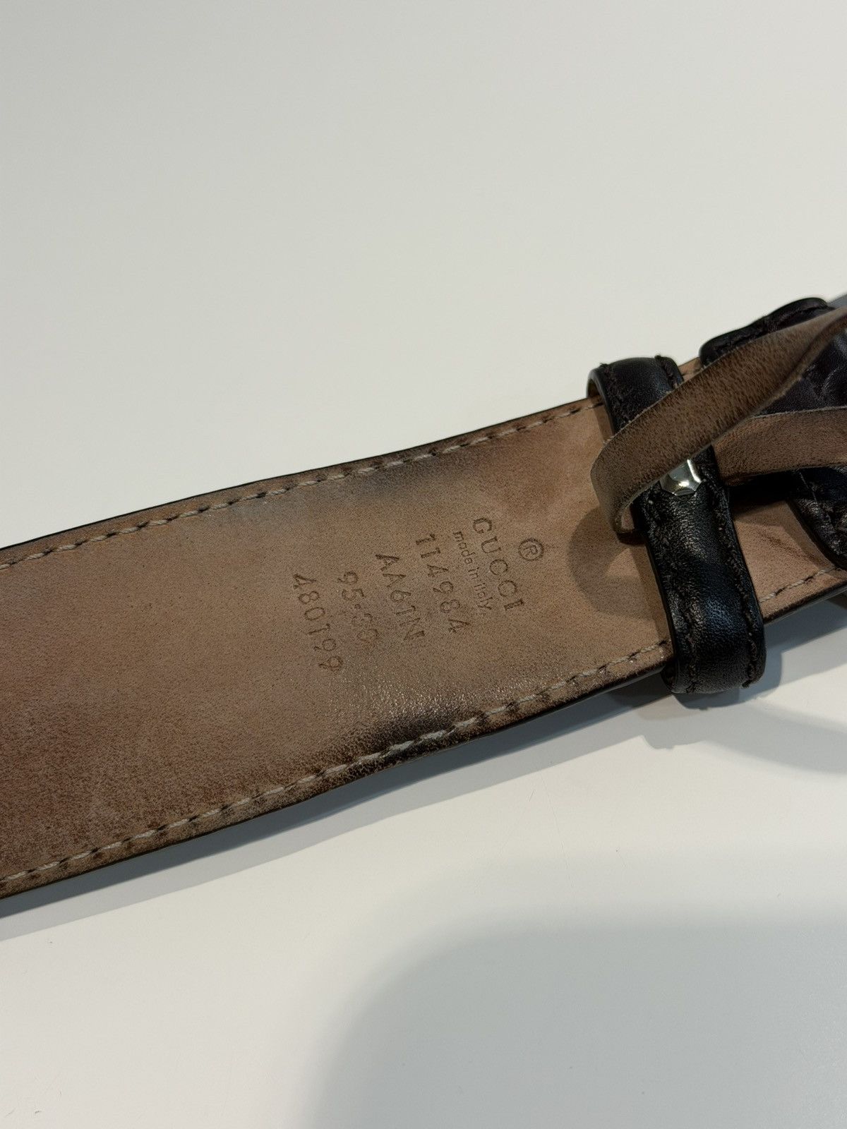 Gucci GUCCI GG Buckle Monogram Leather Belt Demna nettspend rapper Size ONE SIZE - 14 Thumbnail