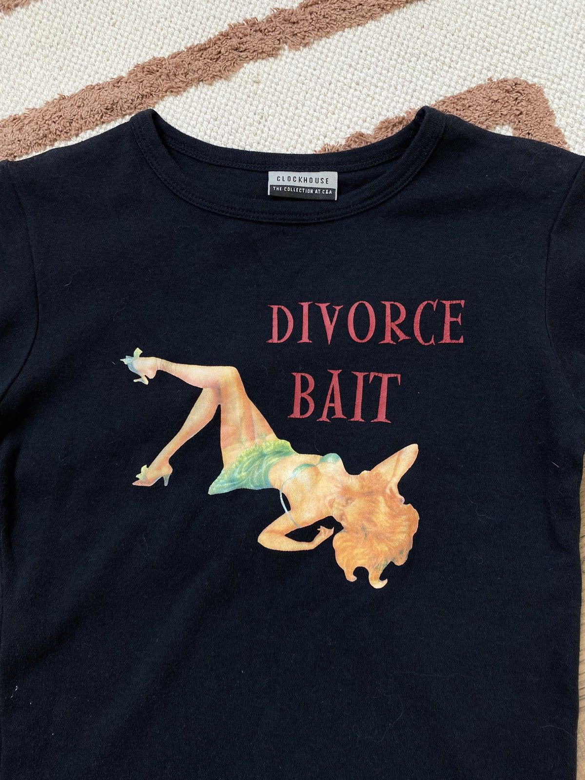 Vintage AVANT GARDE “DIVORCE BAIT” Y2K CROP TOP Size M / US 6-8 / IT 42-44 - 2 Thumbnail