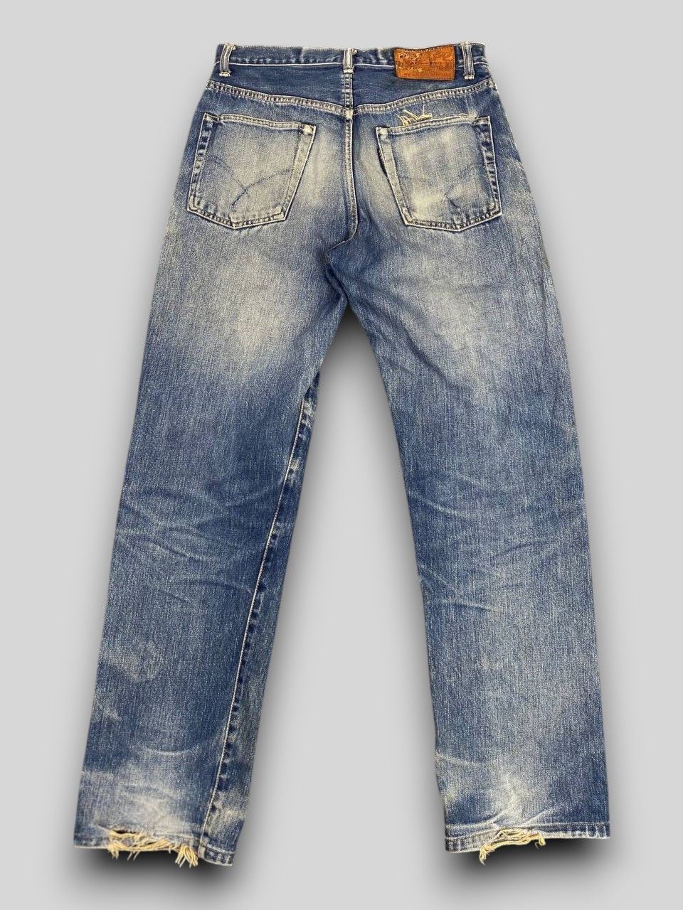 Japanese Brand vintage hr market selvedge distressed denim nice design Size US 32 / EU 48 - 2 Thumbnail