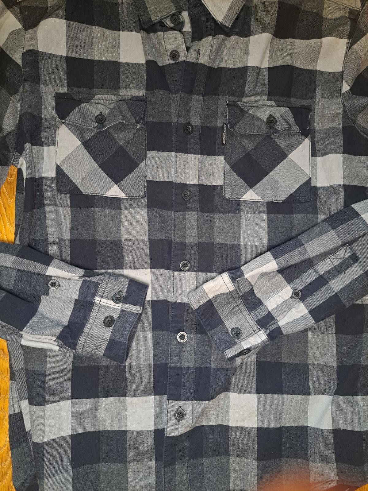 Harley Davidson Harley Davidson Flannel Shirt Mens Medium Gray Check Cotton Size US M / EU 48-50 / 2 - 7 Thumbnail