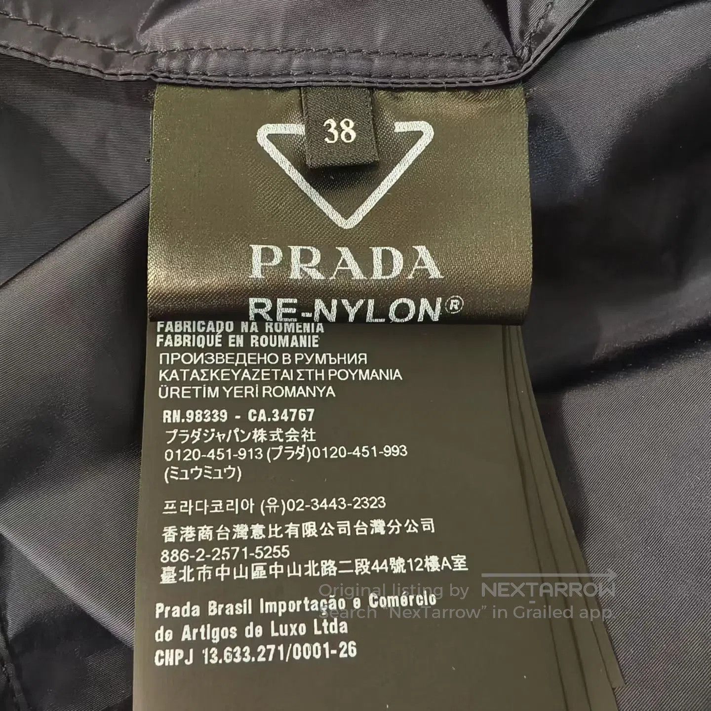 Prada Prada Holiday Collection Blue and White Color-Block Triang Size XS / US 0-2 / IT 36-38 - 4 Thumbnail