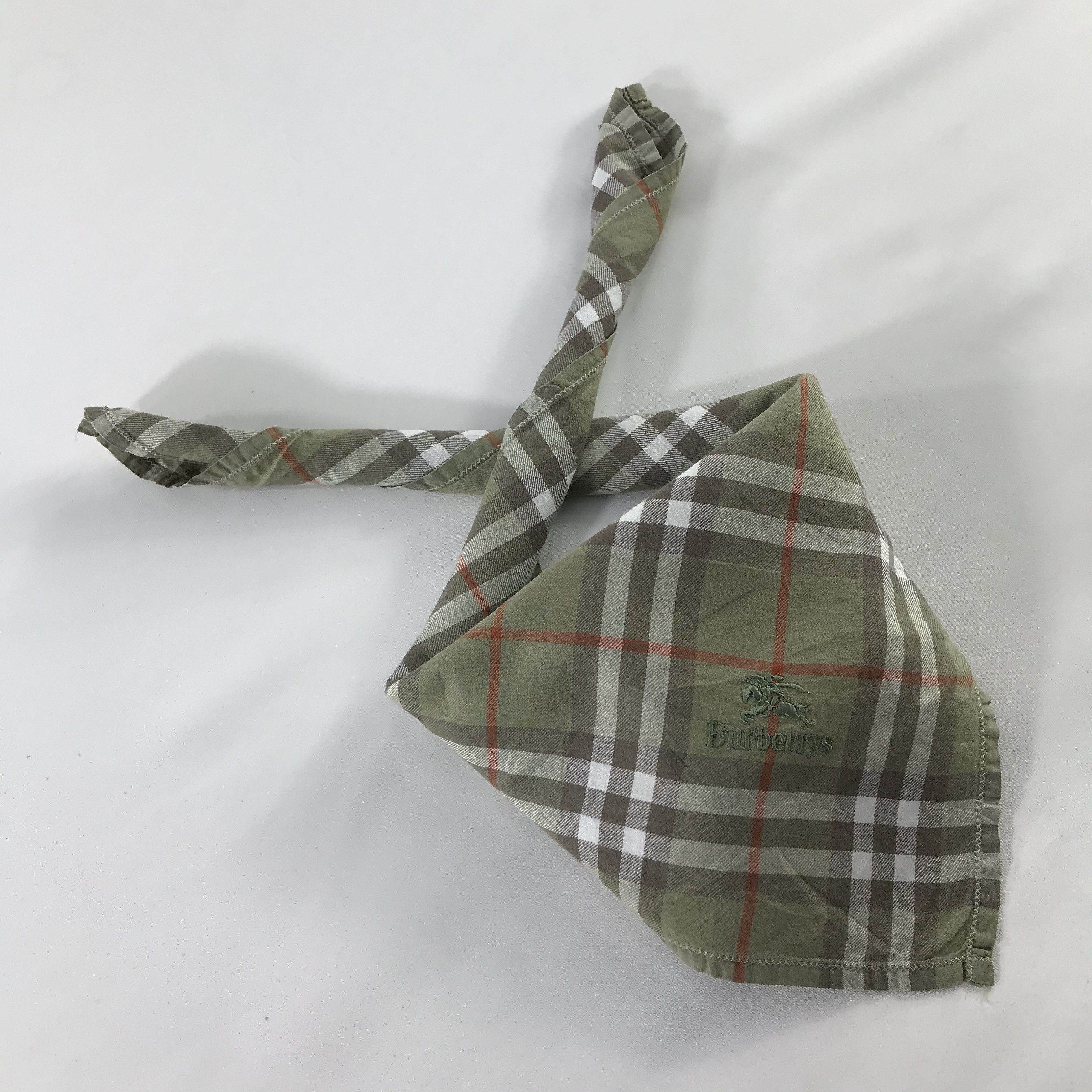 Burberry × Vintage Burberry Bandana / Handkerchief / Neckerchief - S1167 Size ONE SIZE - 4 Thumbnail