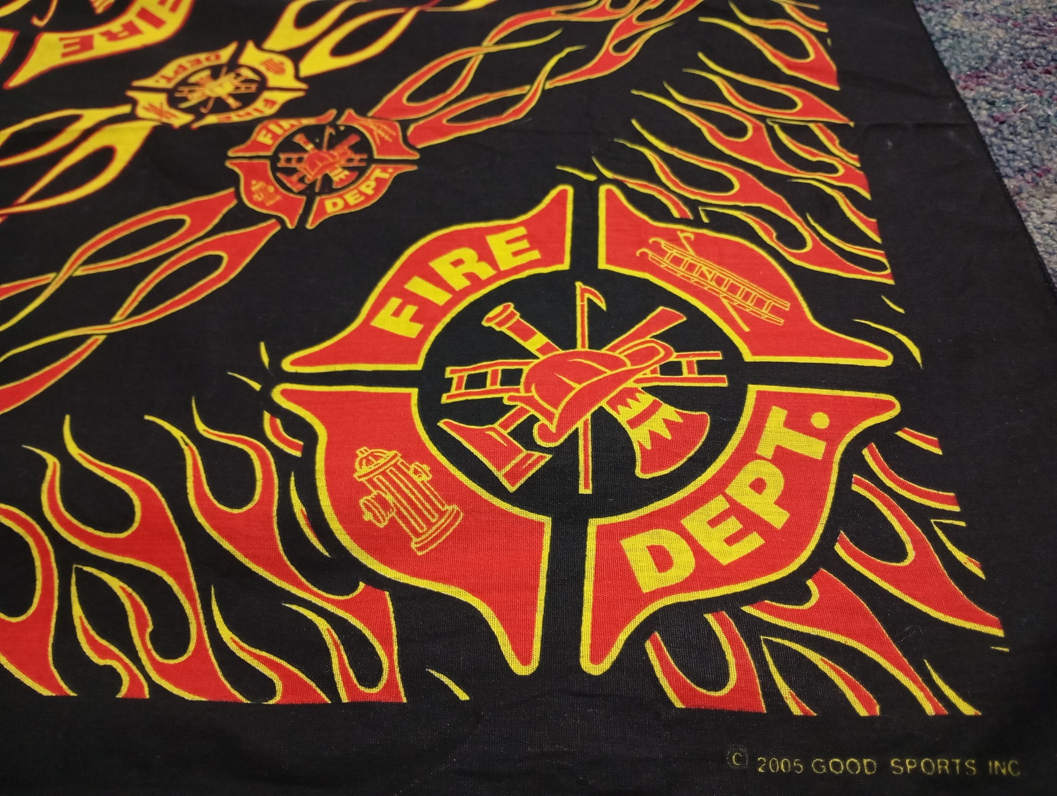 Vintage Fire Dept Bandana Scarves Size ONE SIZE - 3 Thumbnail