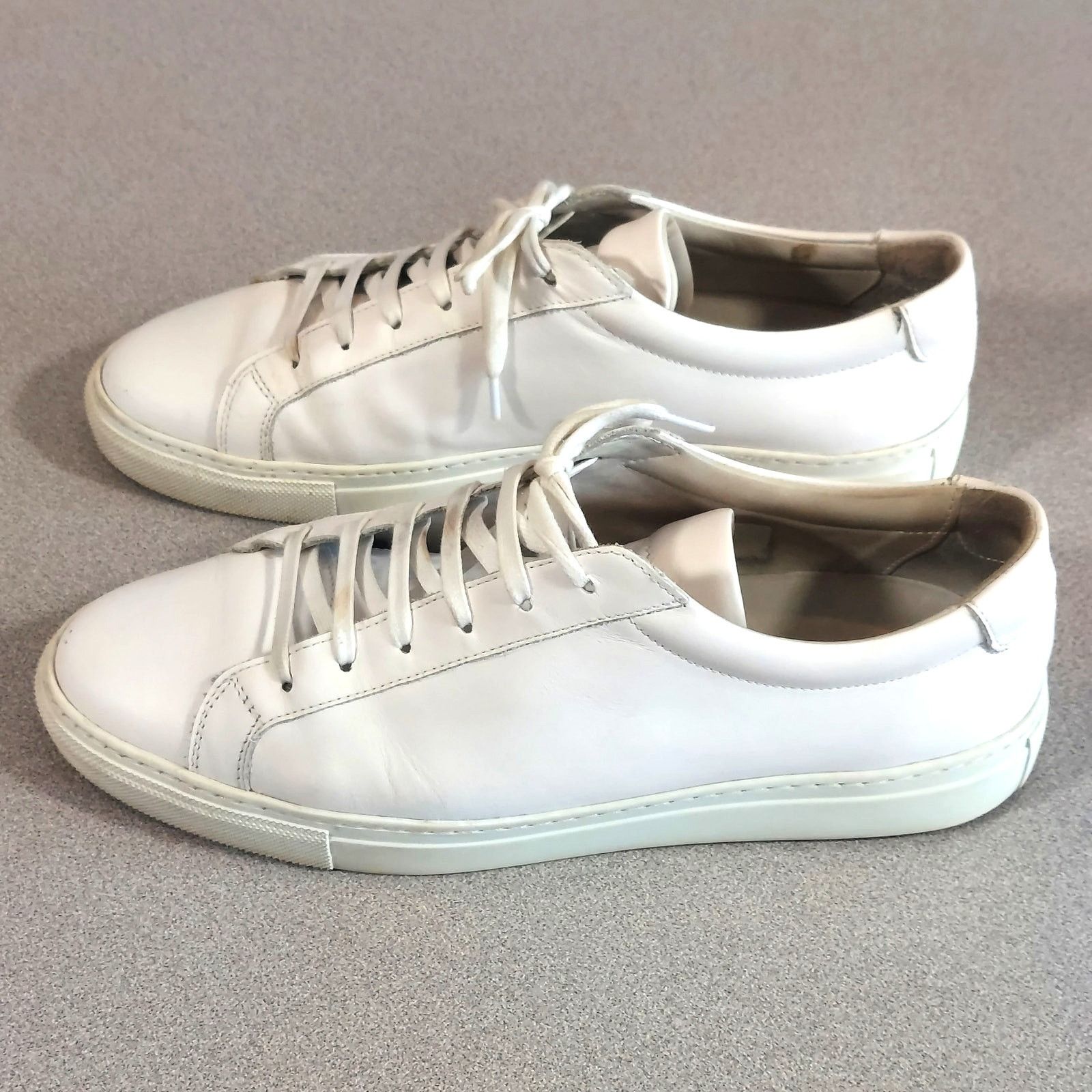 TAFT Taft Shoes Mens US Size 9 (EU 42) White Leather Sneakers Size US 9 / EU 42 - 4 Thumbnail