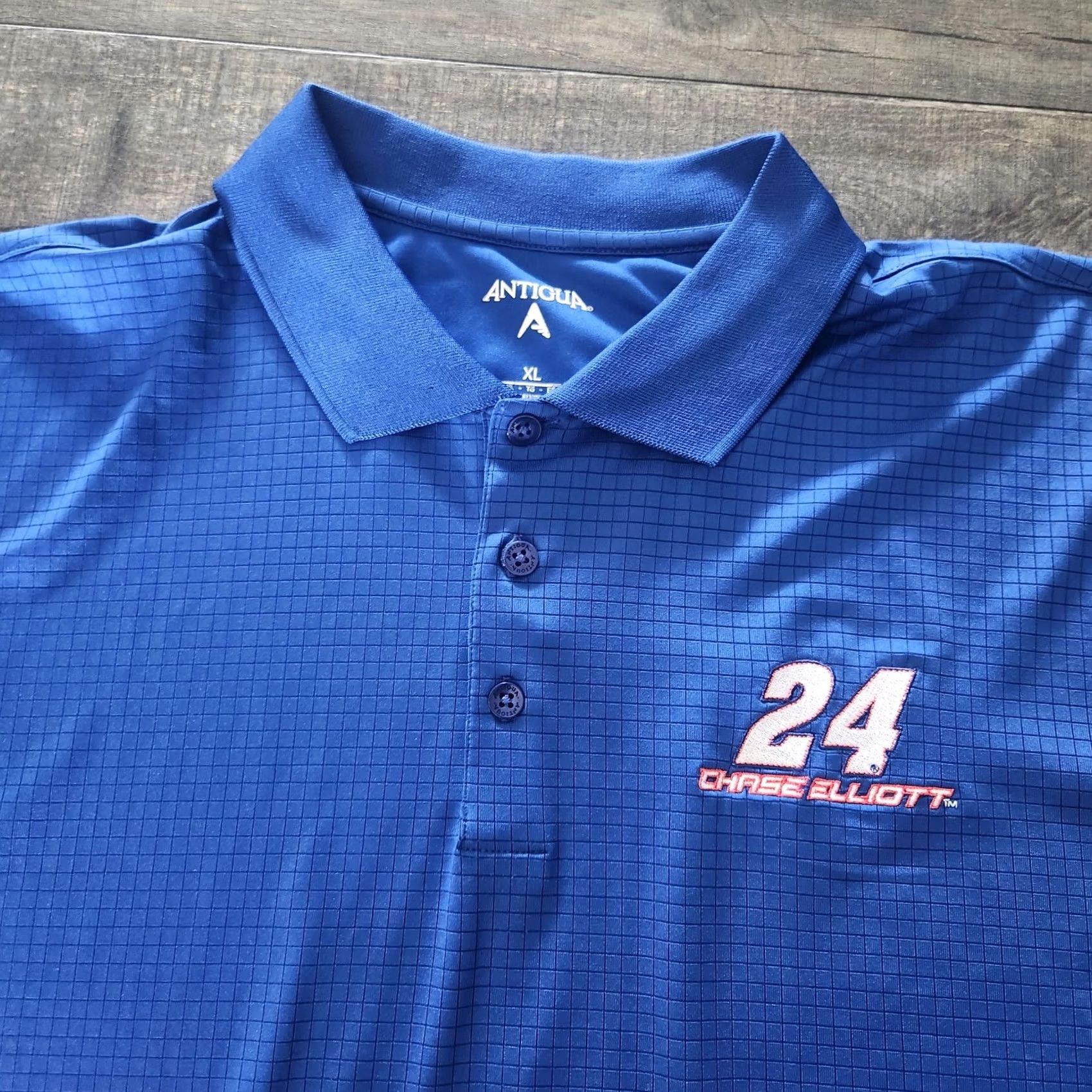 Vintage Antigua Shirt Mens XL Blue Chase Elliott Polo NASCAR Performance Racing Size US XL / EU 56 / 4 - 2 Thumbnail