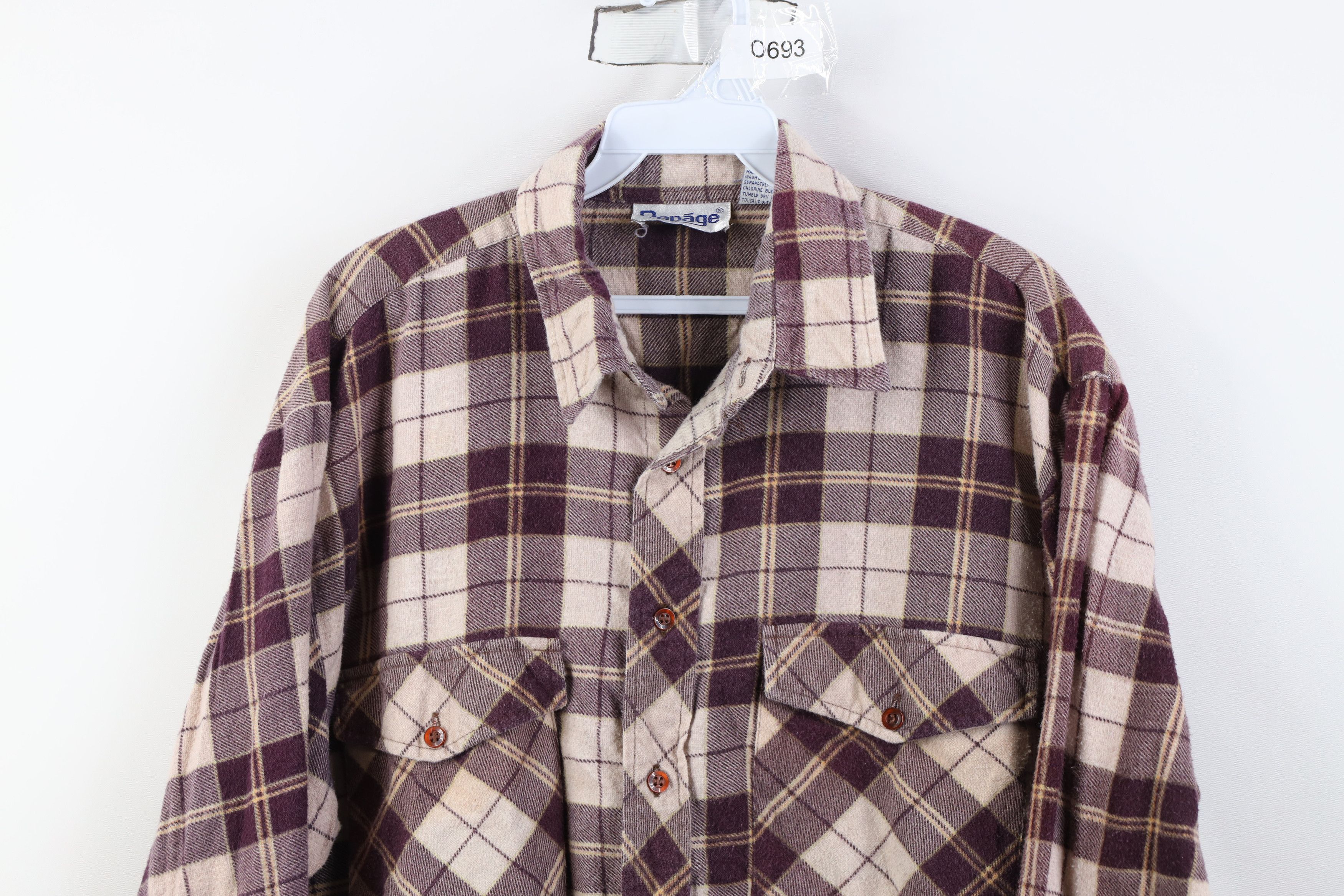 Vintage Vintage 90s Streetwear Flannel Collared Button Shirt Plaid Size US L / EU 52-54 / 3 - 2 Thumbnail