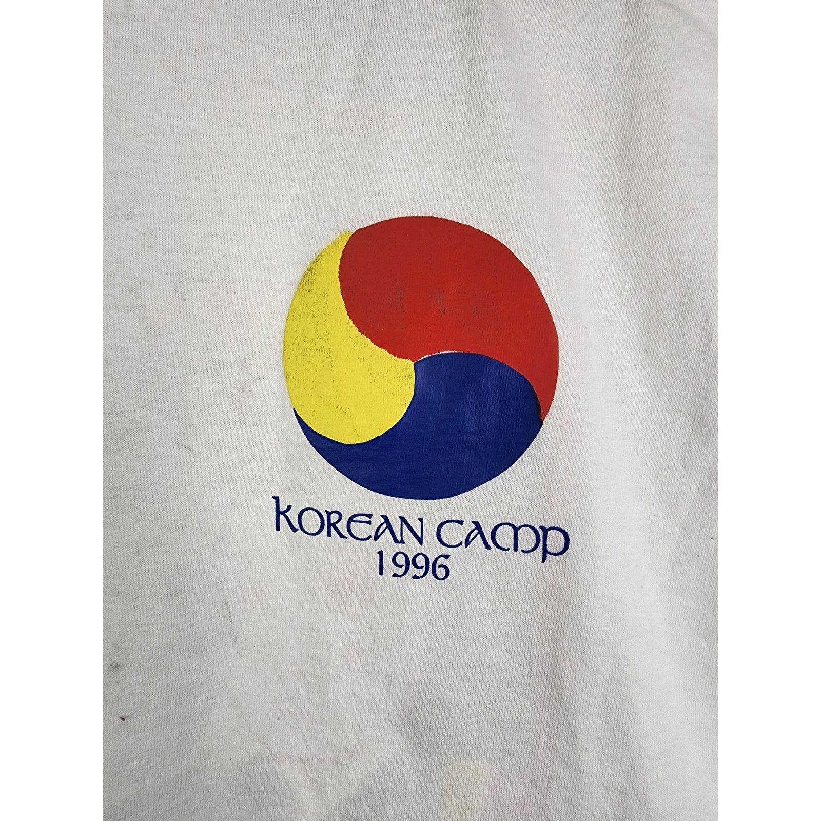 Jerzees 1996 Korean Camp Vintage Graphic Tee Small USA Made Size US S / EU 44-46 / 1 - 5 Thumbnail