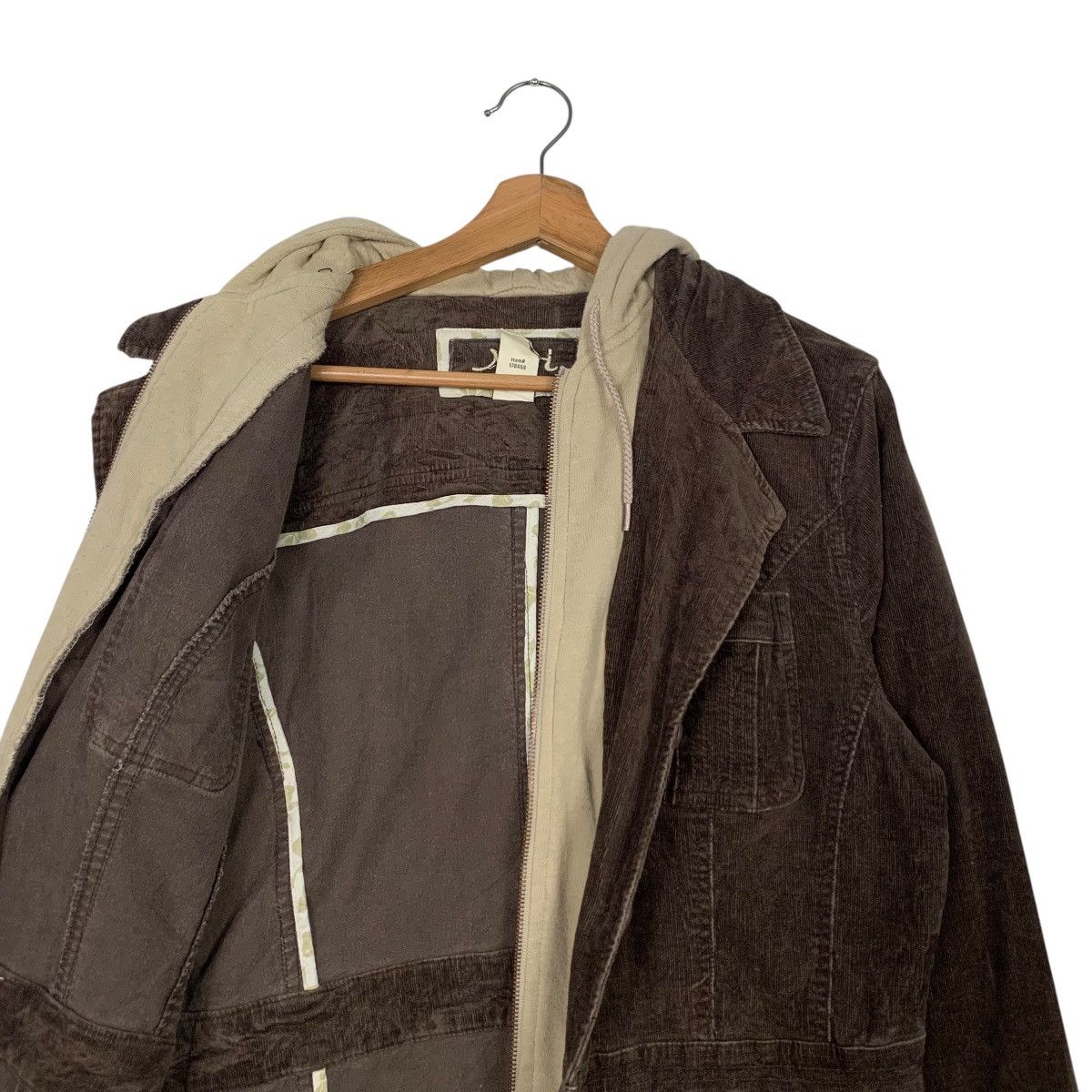 Other NORI Double Layer Hoodie Corduroy Jacket #2411-C108 Size XL / US 12-14 / IT 48-50 - 11 Thumbnail