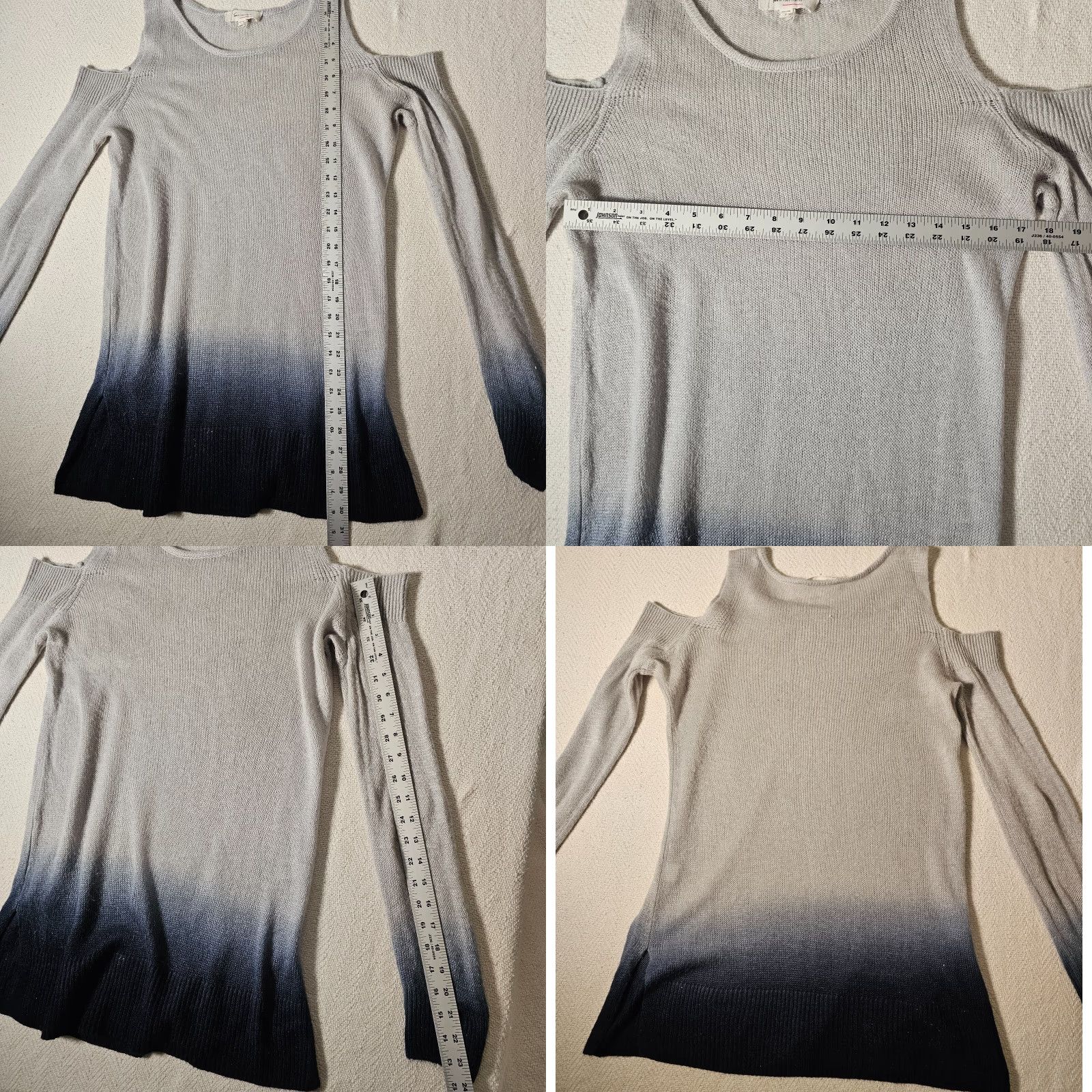 Vince Camuto Vince Camuto Sweatshirt Blue Shades Colorblock Long Sleeve Cold Shoulder Medium M Womens Pullover Casual Activewear Size M / US 6-8 / IT 42-44 - 8 Thumbnail