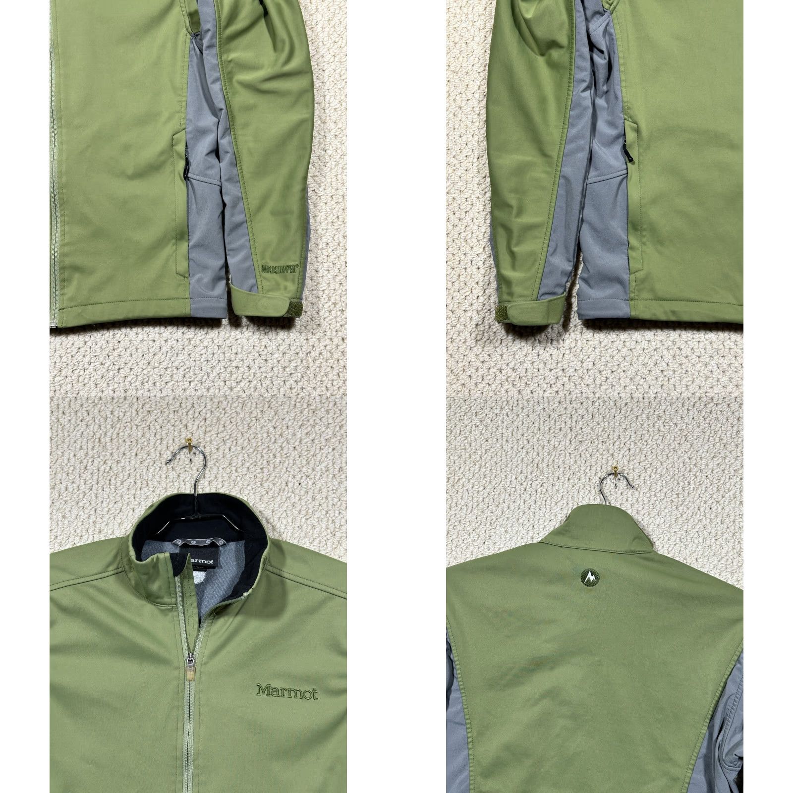 Marmot Marmot Windstopper Jacket Womens S Olive/Gray Full Zip Pockets Softshell Hiking Size S / US 4 / IT 40 - 9 Thumbnail