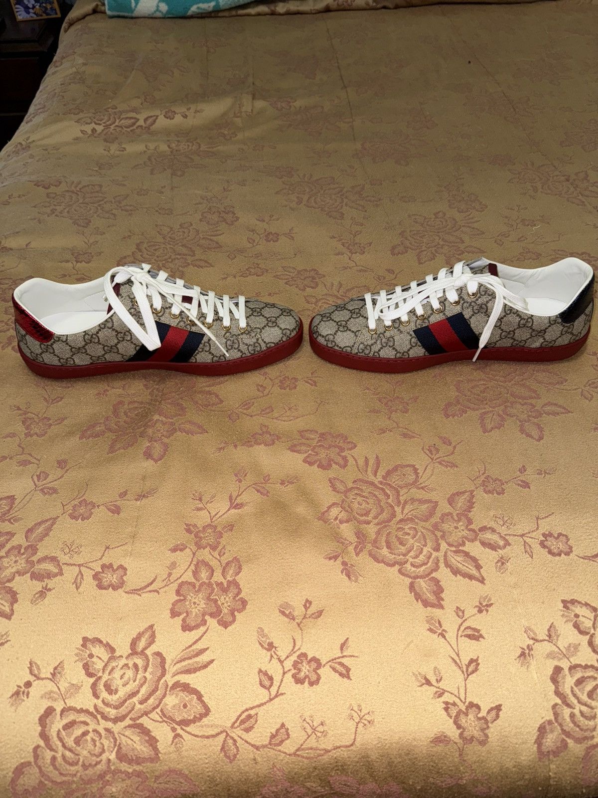 Gucci Gucci Ace GG Supreme Red bottom snake skin sneakers size 9 Size US 9 / EU 42 - 5 Thumbnail