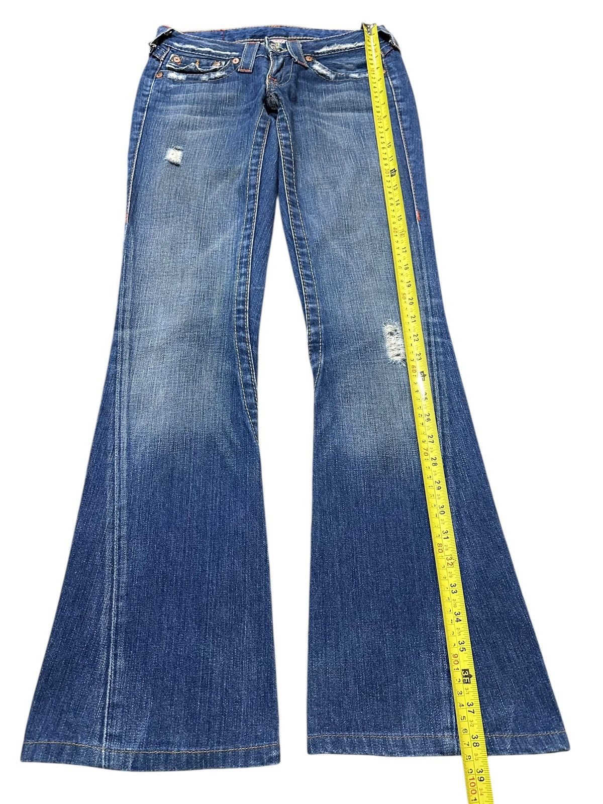 True Religion Vintage Usa True Religion Blue Faded Wash Bootcut Jeans Size 27" / US 4 / IT 40 - 14 Thumbnail