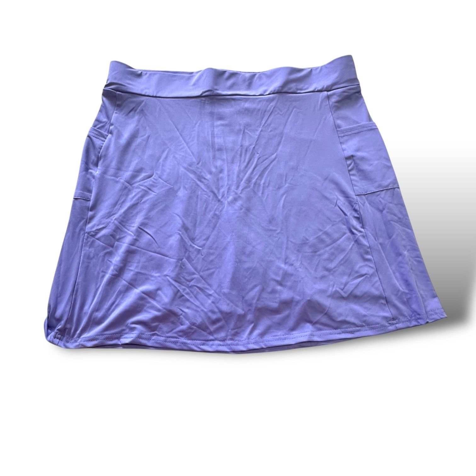 Designer Womens Athletic Skort Pockets 95% Poly/5% Elastane Purple 3X Size 35" - 3 Thumbnail