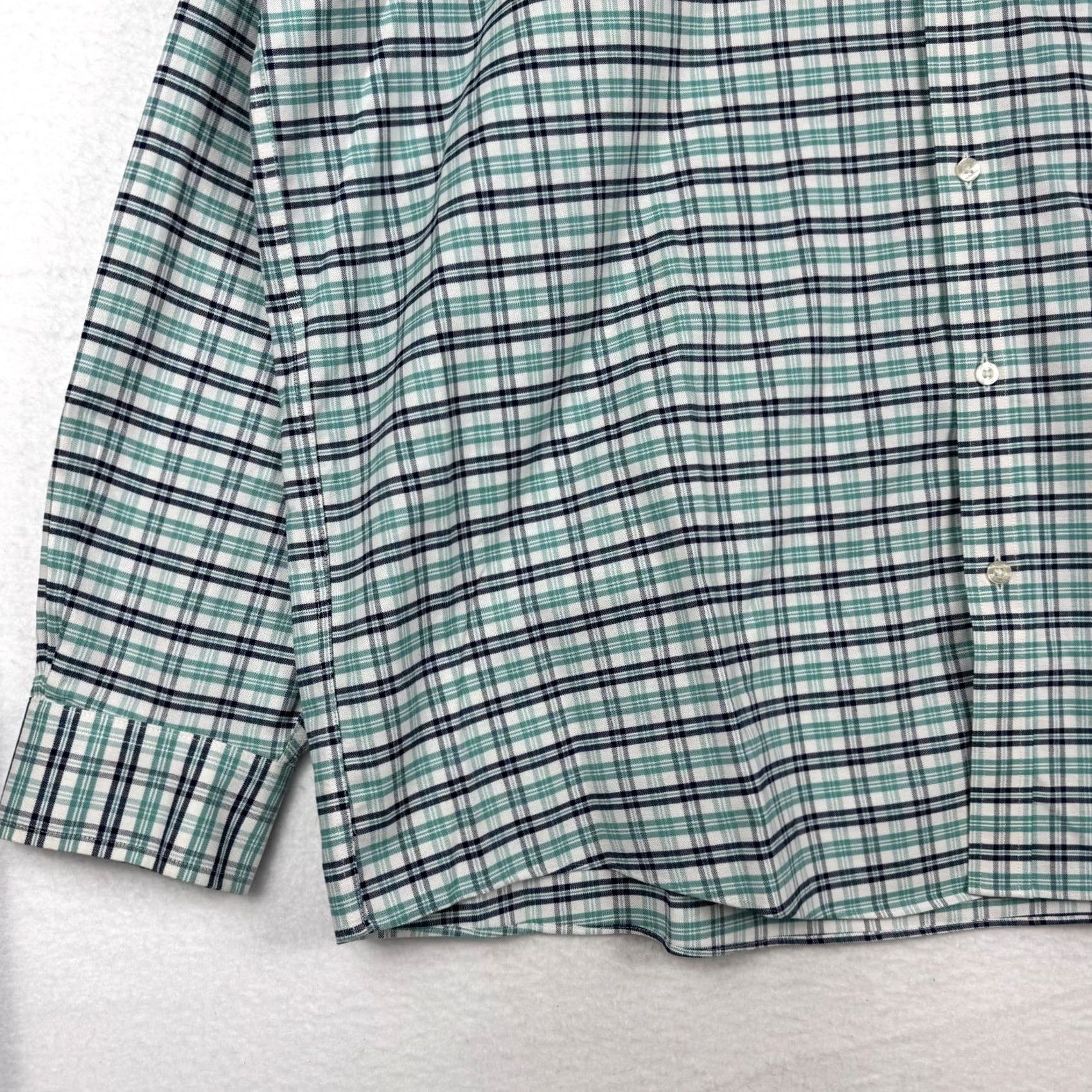 Brooks Brothers Brooks Brothers Mens XXL Regent Fit Green White Plaid Button-Down Shirt Size US XXL / EU 58 / 5 - 2 Thumbnail