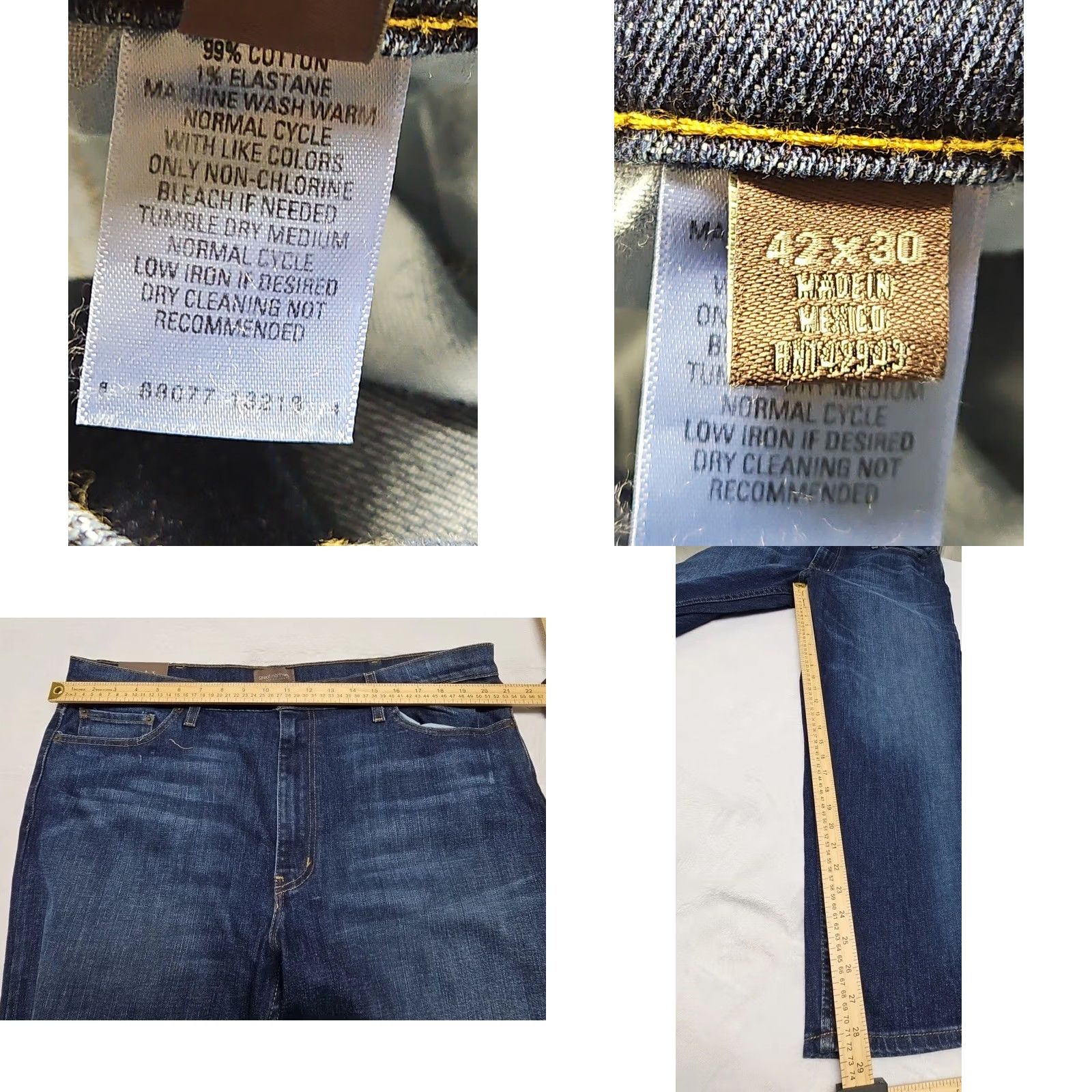 Greats Great Northwest Jeans Straight Men 42x30 Medium Wash Denim NWT Blue Cotton Regular Rise 29 In Slim? Size US 42 / EU 58 - 8 Thumbnail