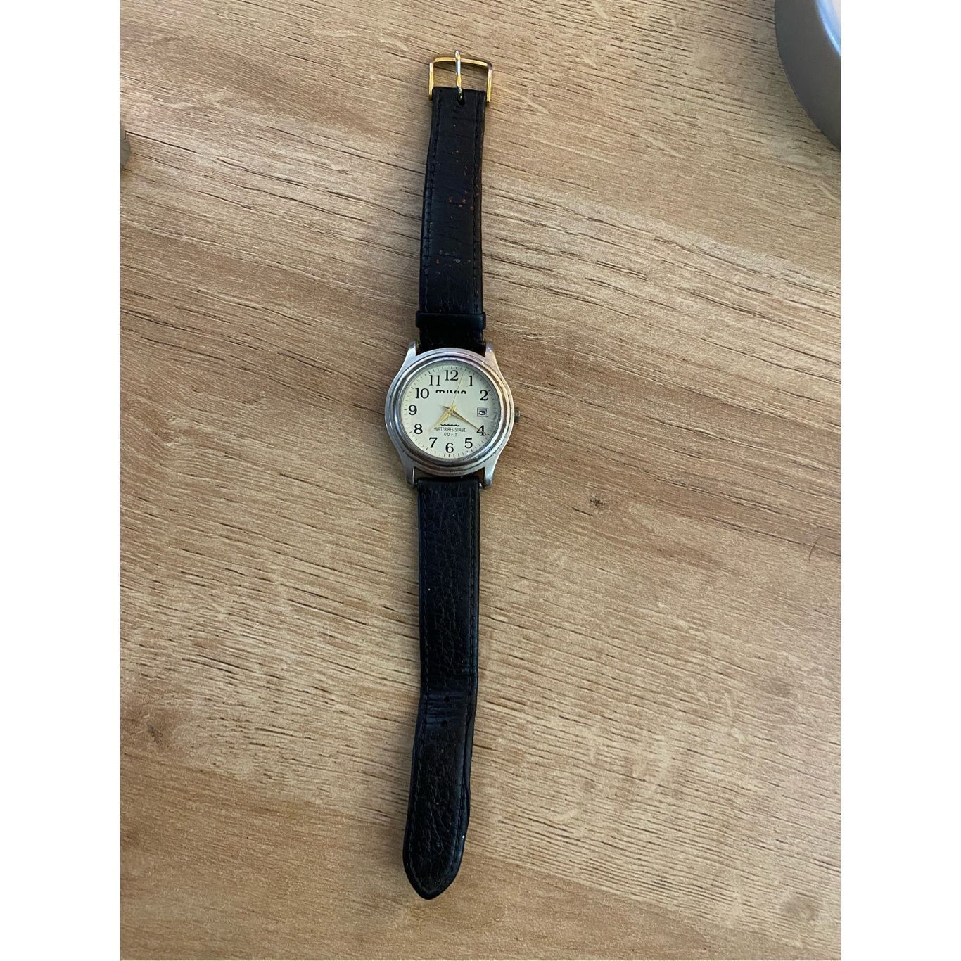 Other Milan Black Leather Brand Wristwatch - Silvertone Size ONE SIZE - 4 Thumbnail