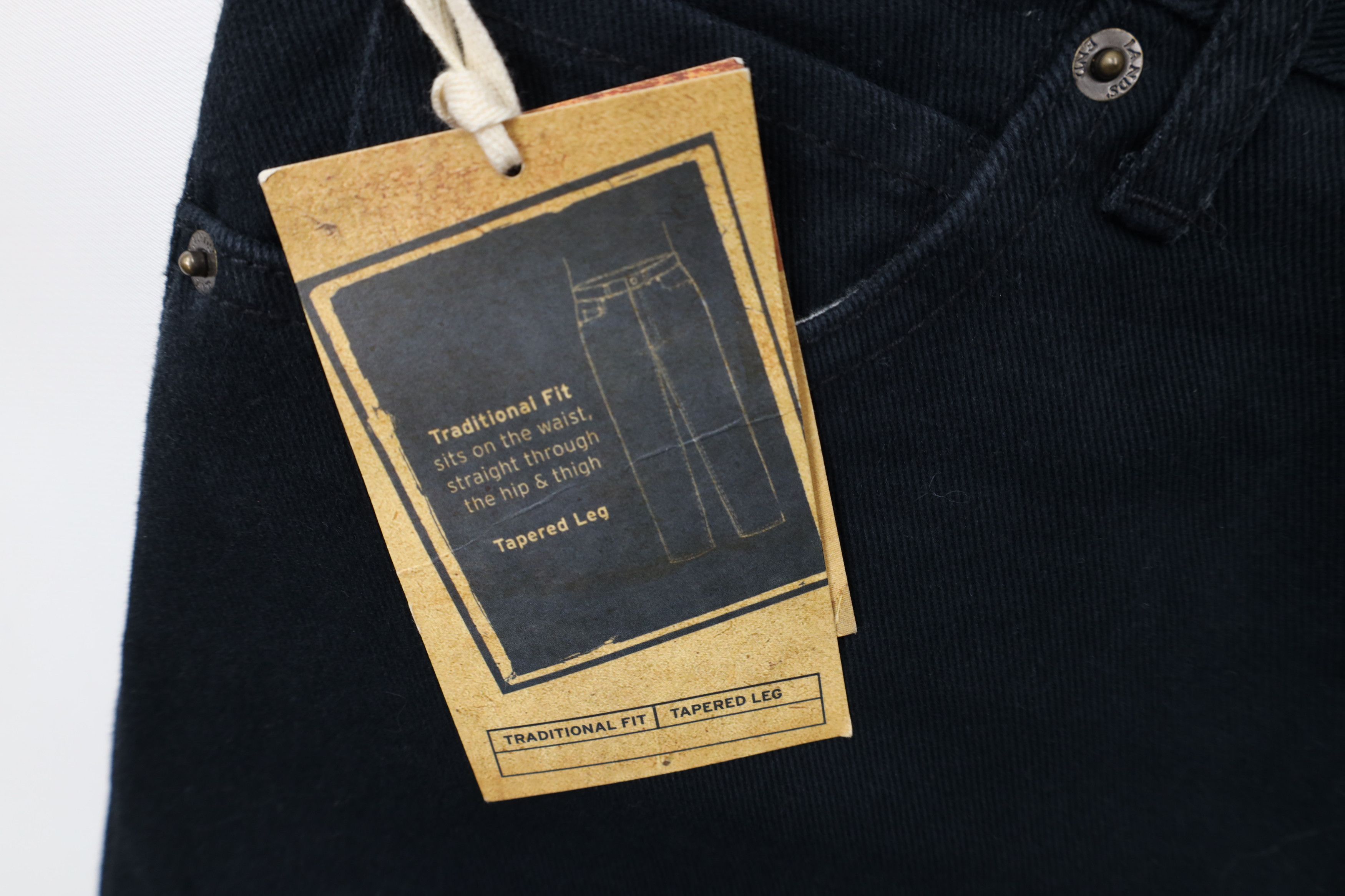 Lands' End Deadstock Vintage Lands End Tapered Leg Denim Jeans Black Size US 32 / EU 48 - 8 Thumbnail