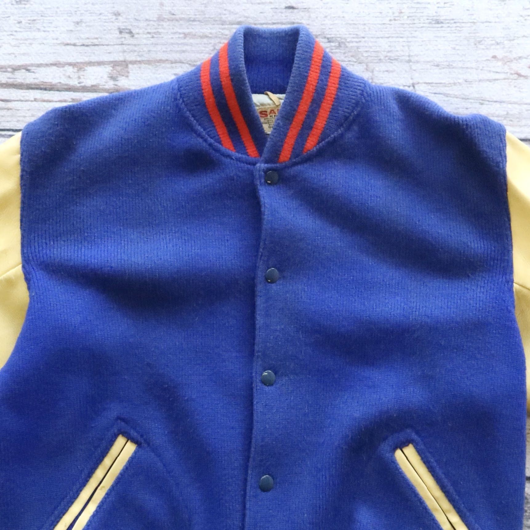 Vintage VINTAGE Sandknit Varsity Jacket Mens Jacket 42 Blue 42 Wool USA Vintage Sandknit Varsity Jacket Size US XS / EU 42 / 0 - 2 Thumbnail