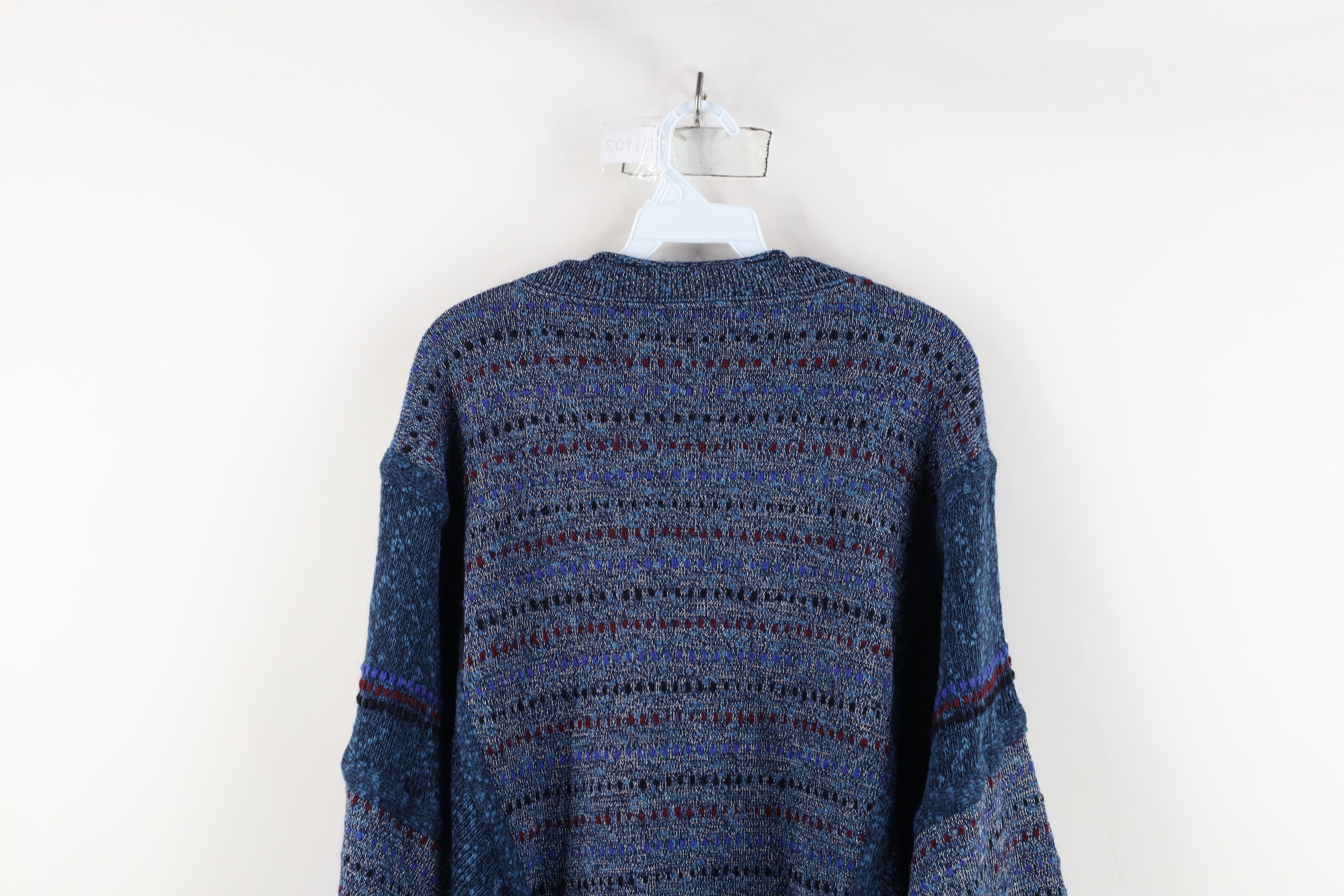 Vintage Vintage 90s Coogi Style Striped Knit V-Neck Sweater Size US XXL / EU 58 / 5 - 8 Thumbnail