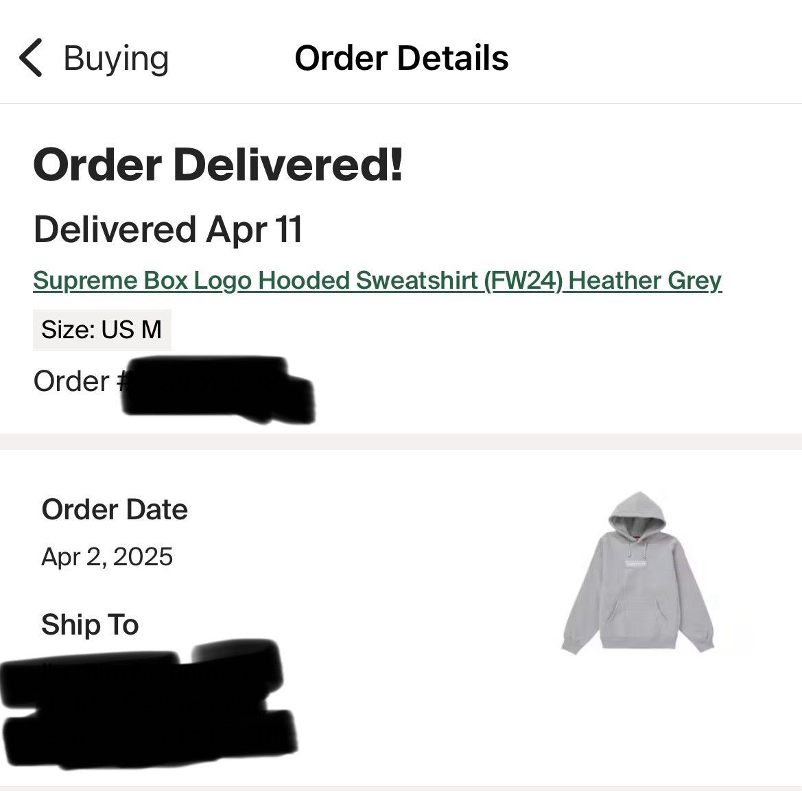 Supreme Supreme Box Logo (FW24) Heather Grey Size US M / EU 48-50 / 2 - 10 Thumbnail