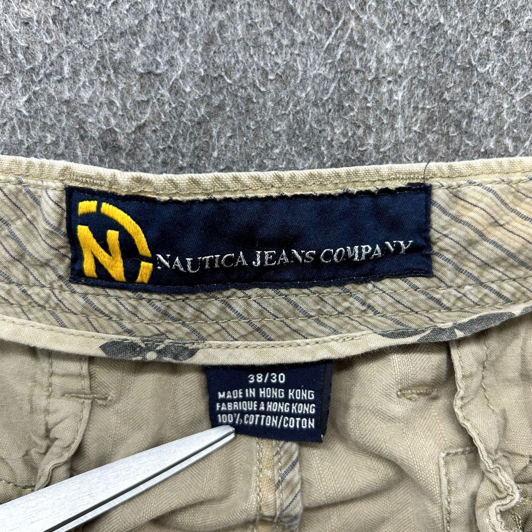 Nautica VINTAGE Nautica Pants Mens 38x30 Beige Khaki Cargo Cotton Distressed Baggy Y2K Size US 38 / EU 54 - 6 Thumbnail
