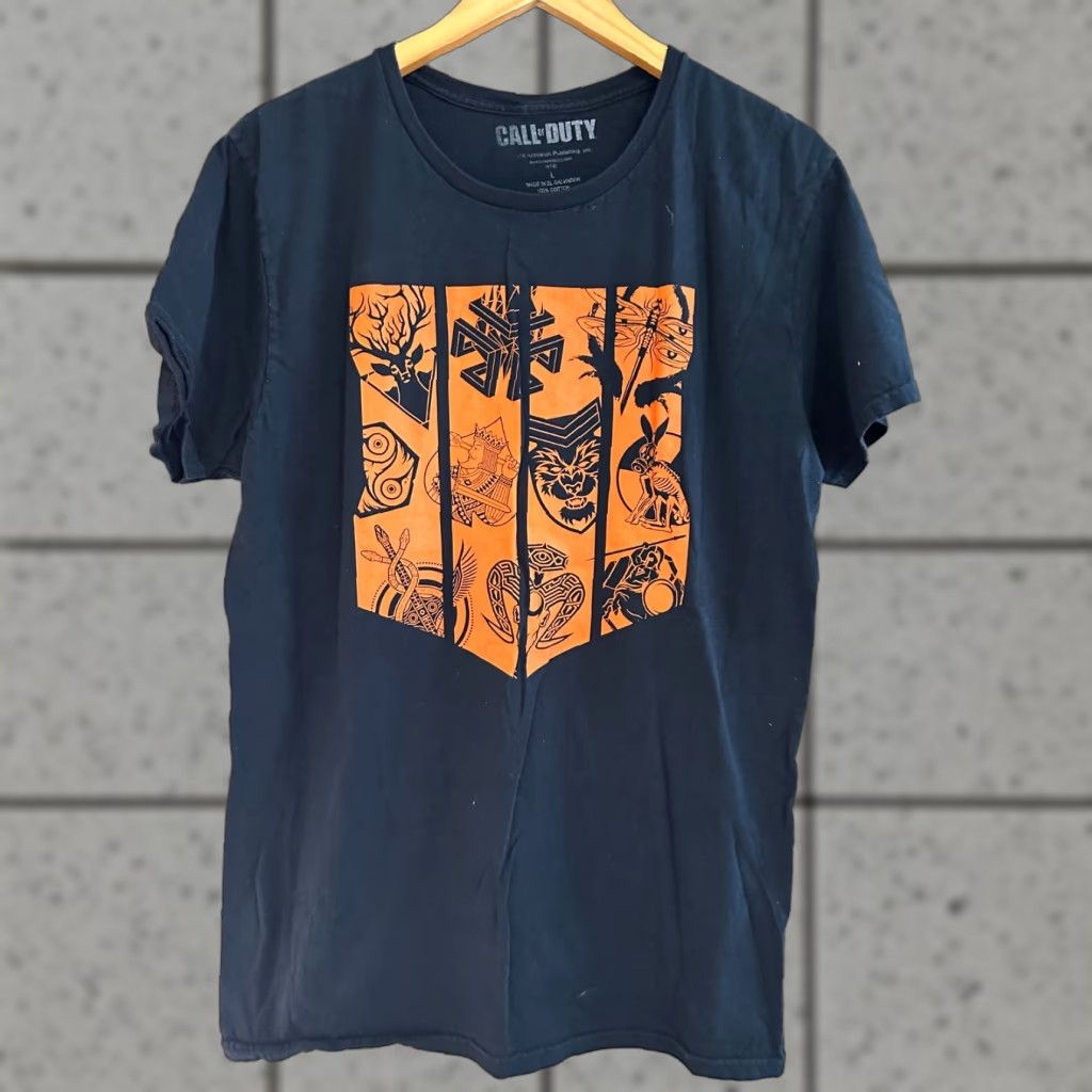 Vintage Call Of Duty Black Ops 4 T-Shirt Short Sleeve Black Mens Large Crew Neck Shirt Size US L / EU 52-54 / 3 - 1 Thumbnail