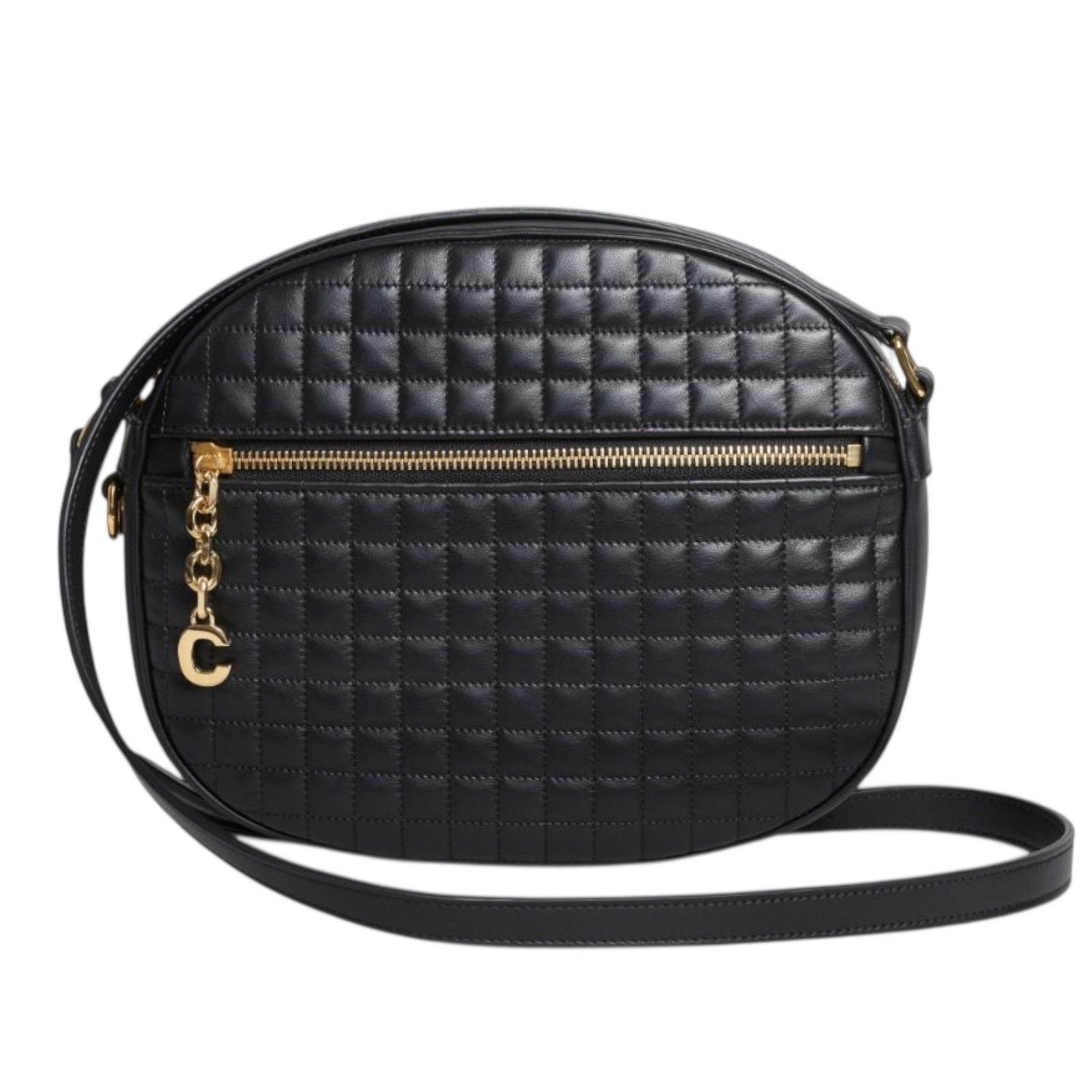 Celine C Charm Quilted Calfskin Small Crossbody Camera Bag