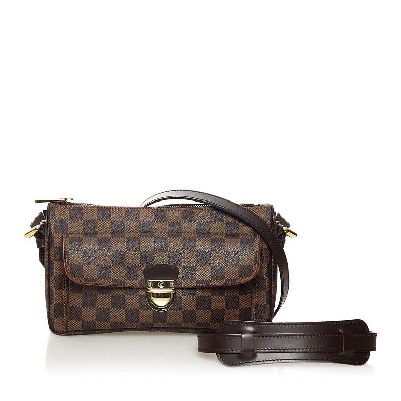 Louis Vuitton Damier Ravello Gm Shoulder Bag Brown Leather