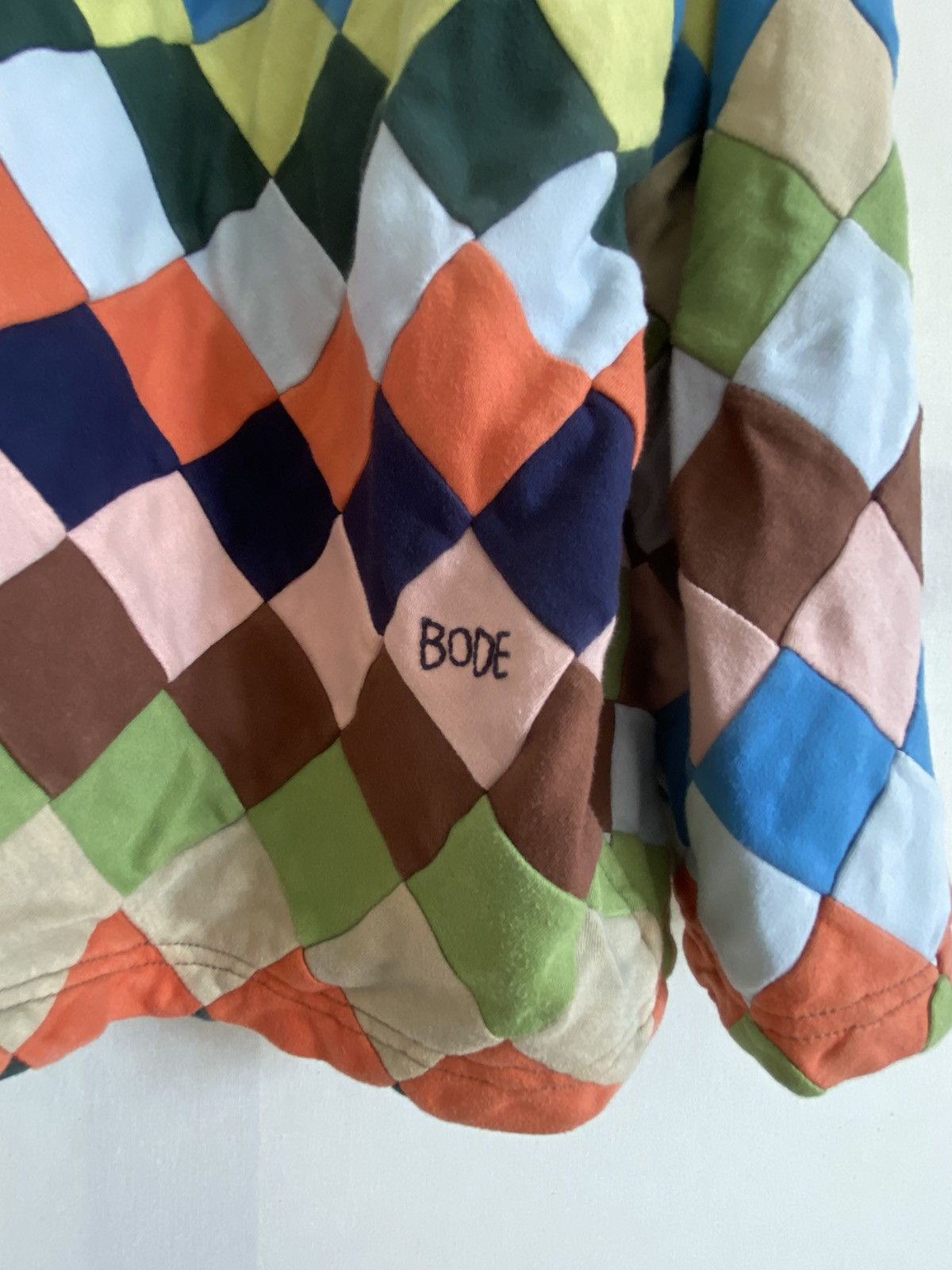 Bode BODE KNIT QUILT CHECK QUARTER ZIP Size US L / EU 52-54 / 3 - 4 Thumbnail