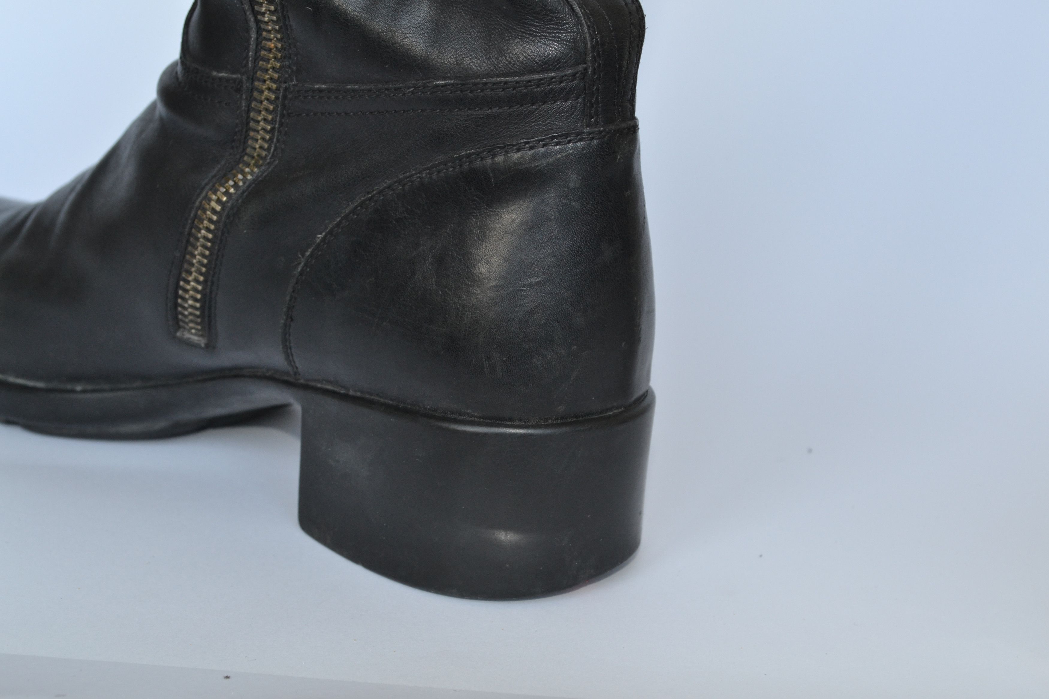 Prada PRADA Boots Leather Black Zip Logo 1999 Vintage Size 41 Size US 11 / IT 41 - 11 Thumbnail
