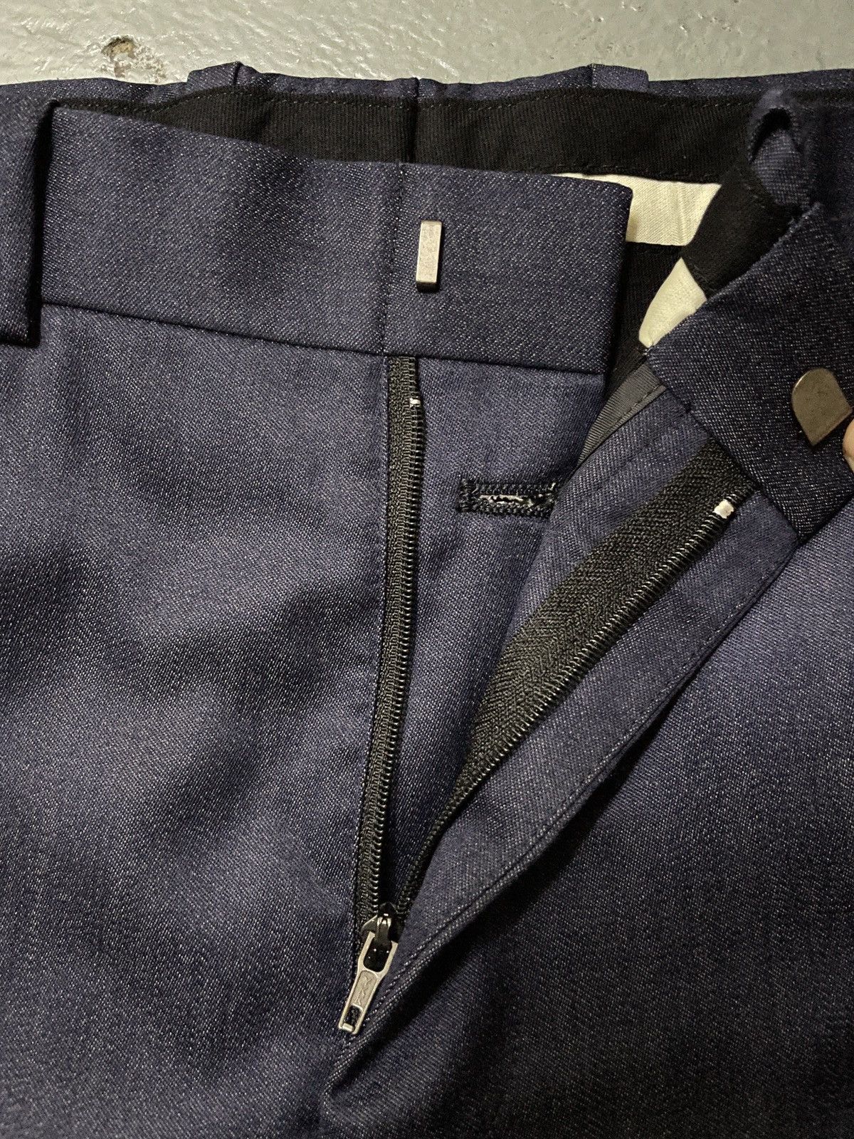 Designer × Japanese Brand × N.Hoolywood N. Hoolywood Blue Navy Casual Silk Pants Size US 30 / EU 46 - 2 Thumbnail
