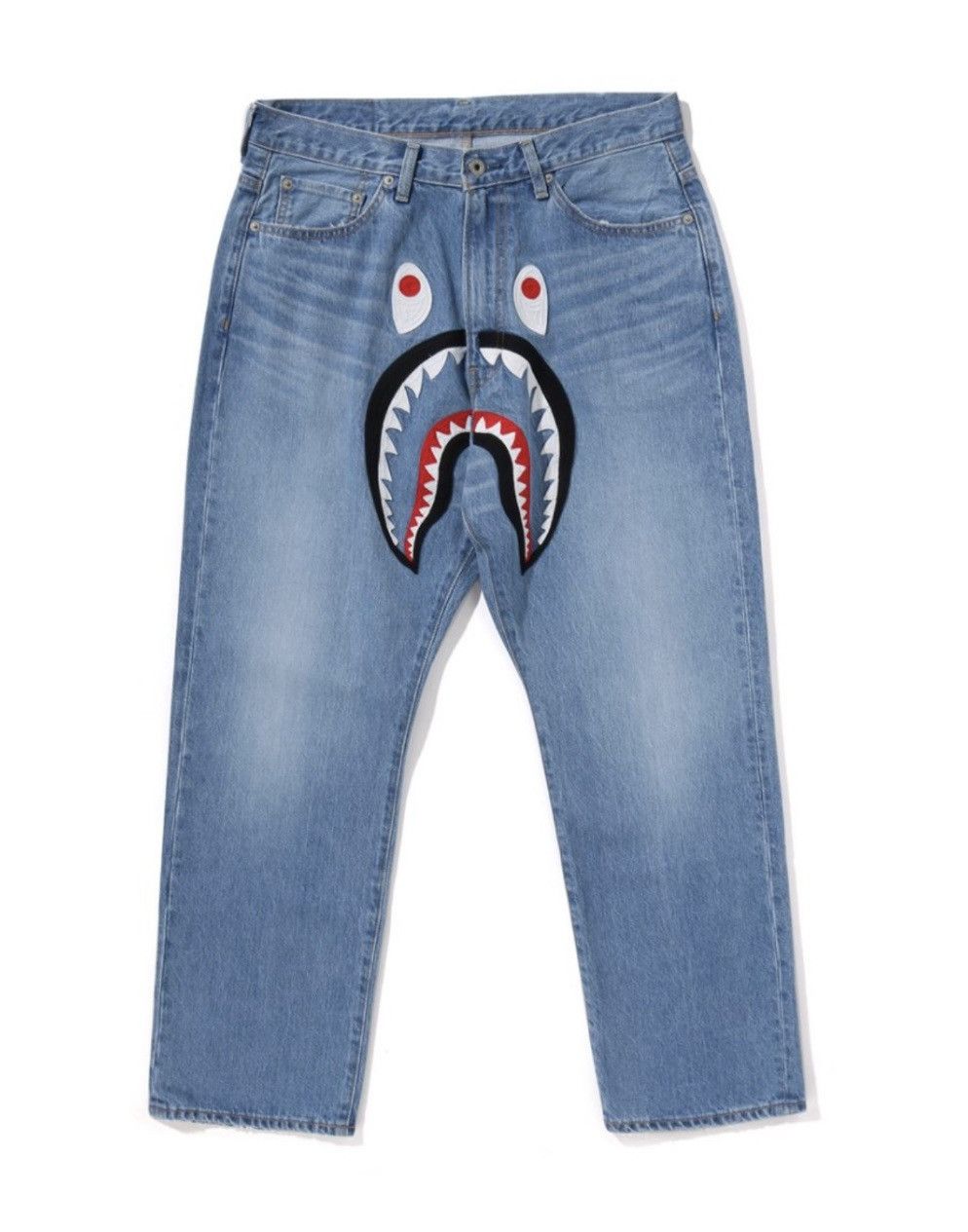 Bape Authentic ape bape shark loose fit 13 OZ denim pants new Size US 34 / EU 50 - 13 Thumbnail