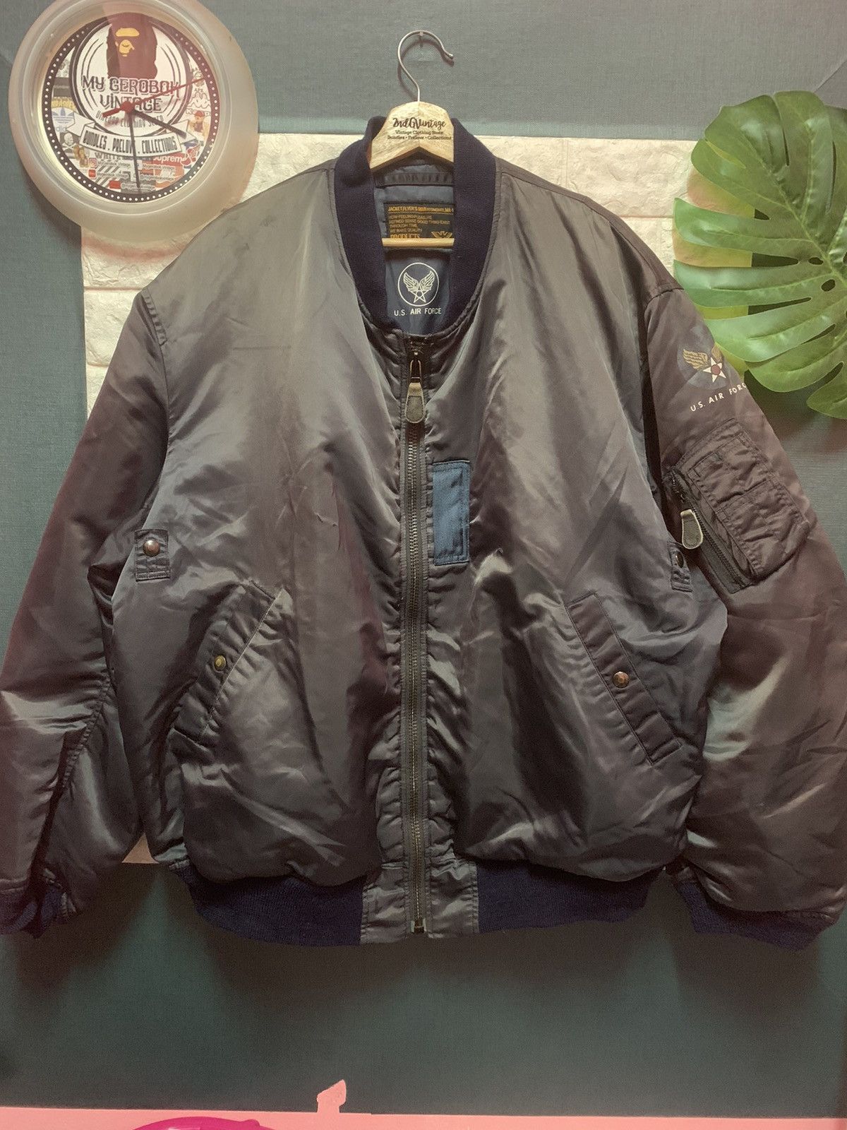 Vintage RARE!! Flight Jacket Bomber U.S Air Force Size US XL / EU 56 / 4 - 1 Thumbnail